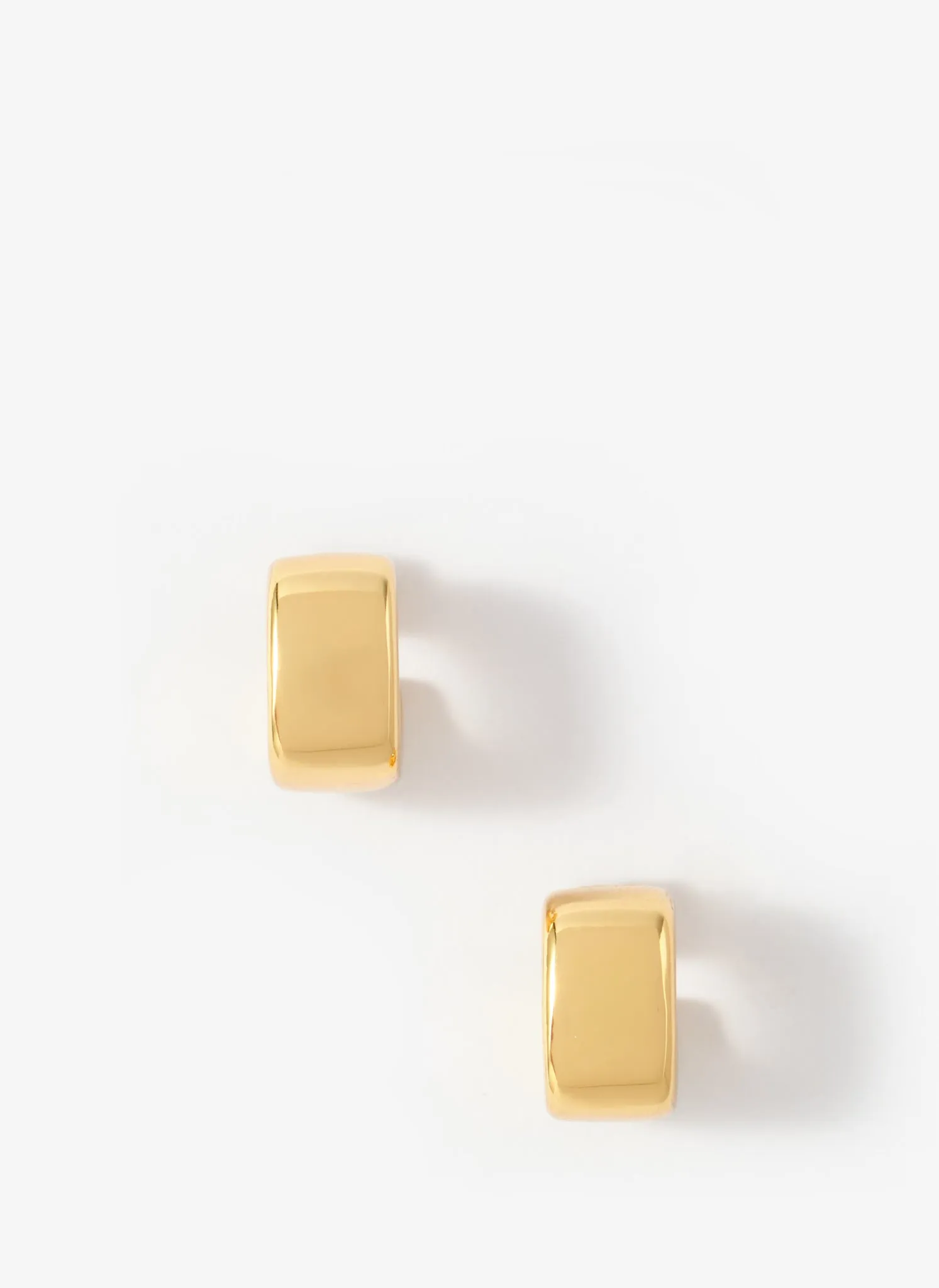 Gold Tone Mini Rounded Square Hoop Earrings sold by Mint Velvet product image thumbnail 2