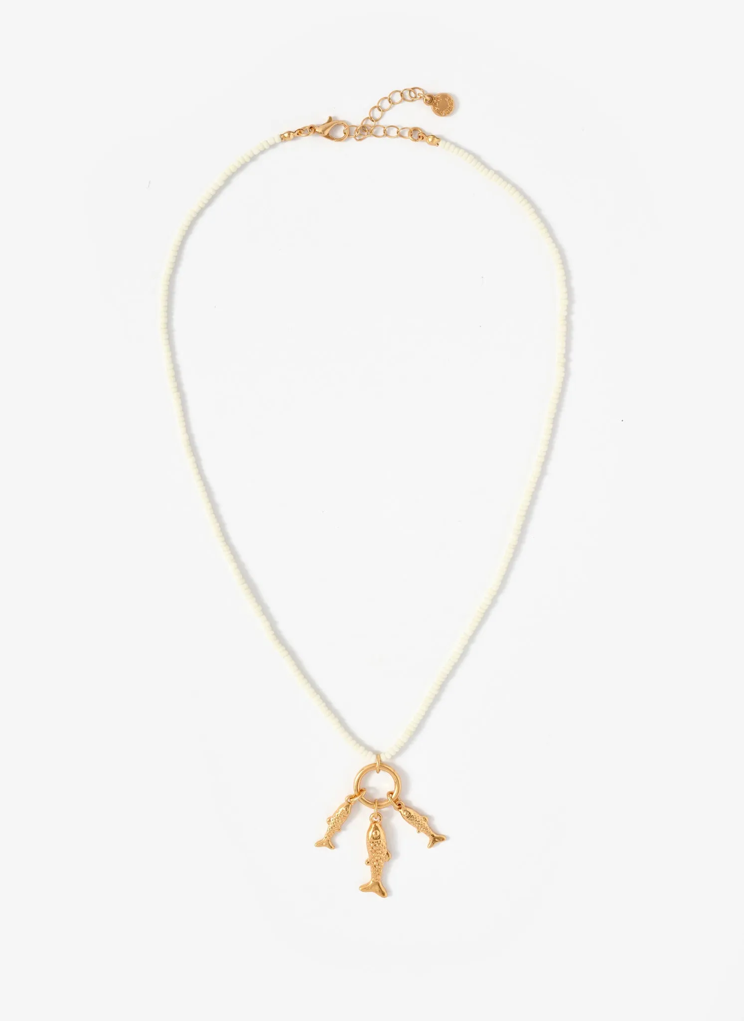 Gold Tone Fish Charm Necklace sold by Mint Velvet