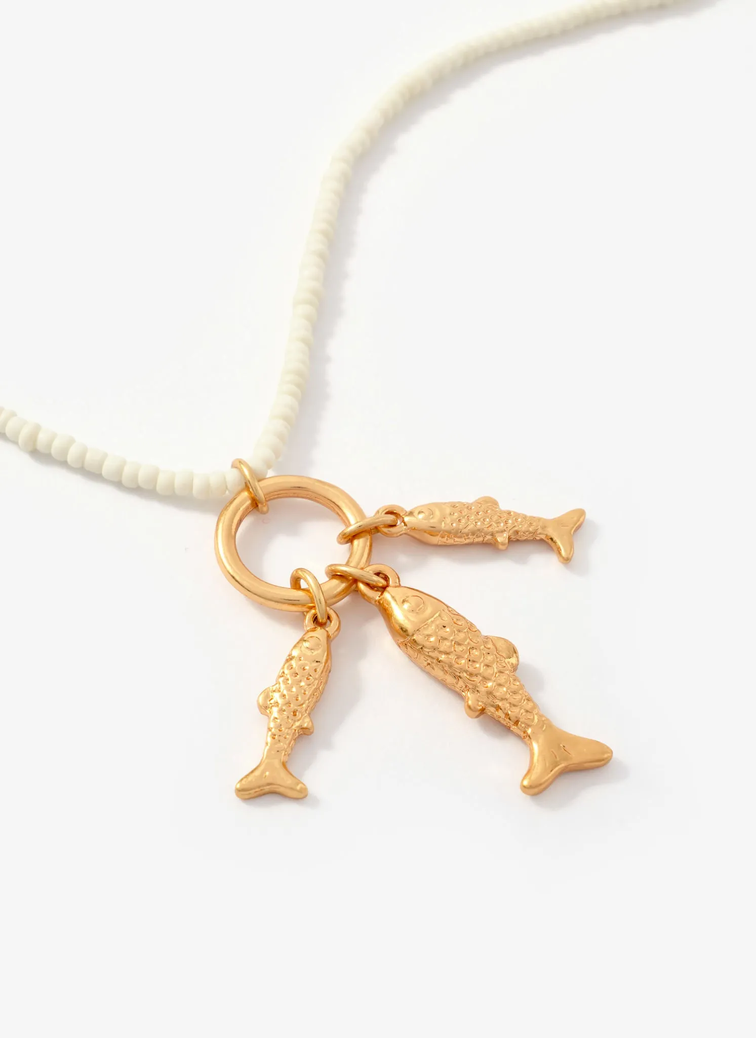 Gold Tone Fish Charm Necklace sold by Mint Velvet product image thumbnail 4