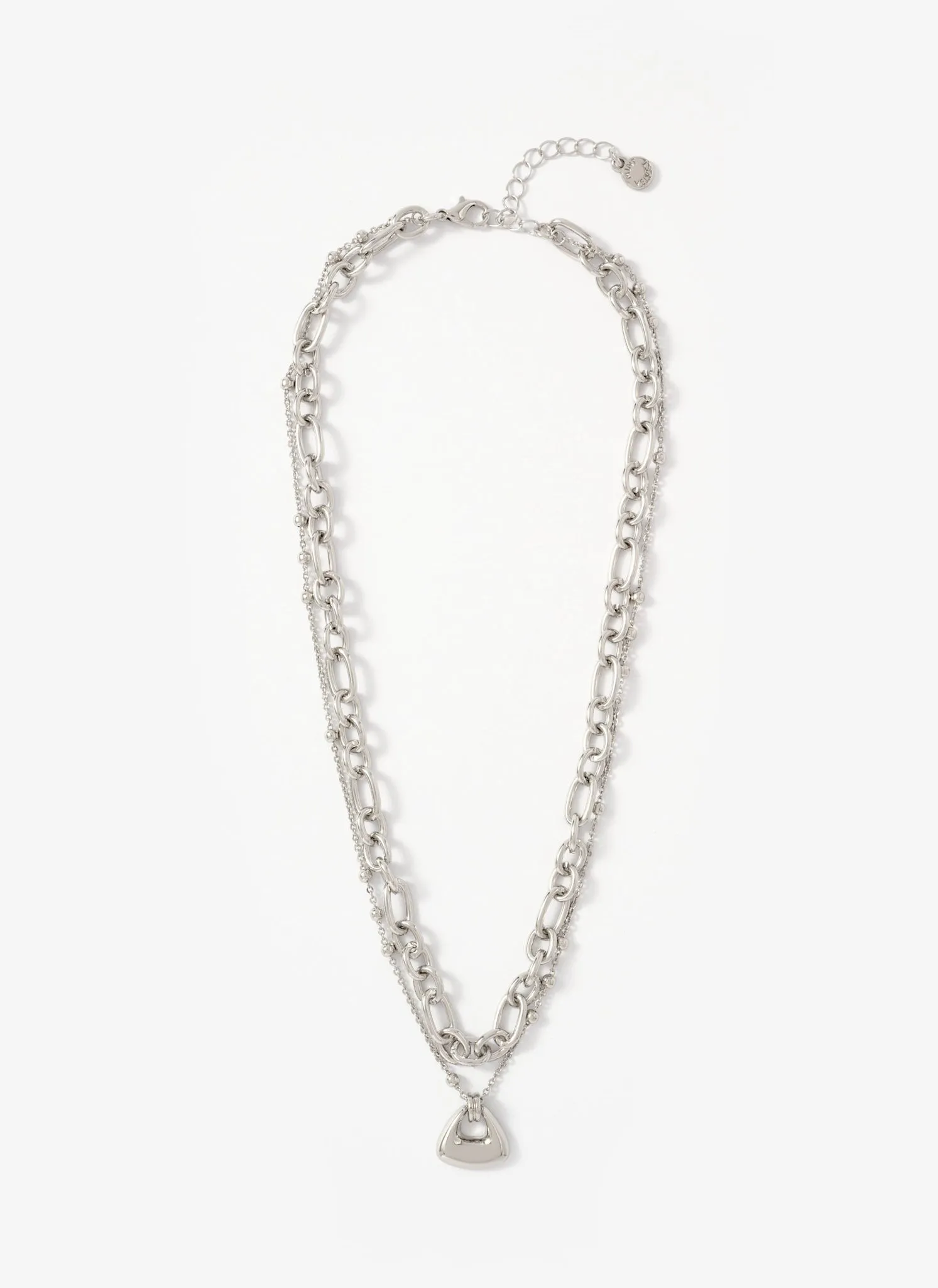 Silver Tone Double Layered Chain Necklace sold by Mint Velvet