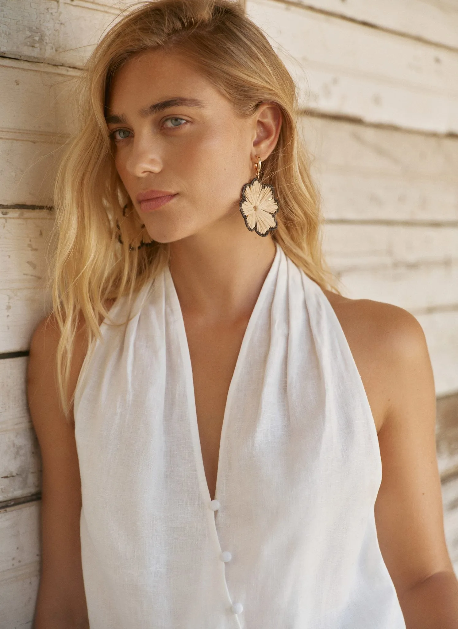 White Linen Halter Top sold by Mint Velvet product image thumbnail 2