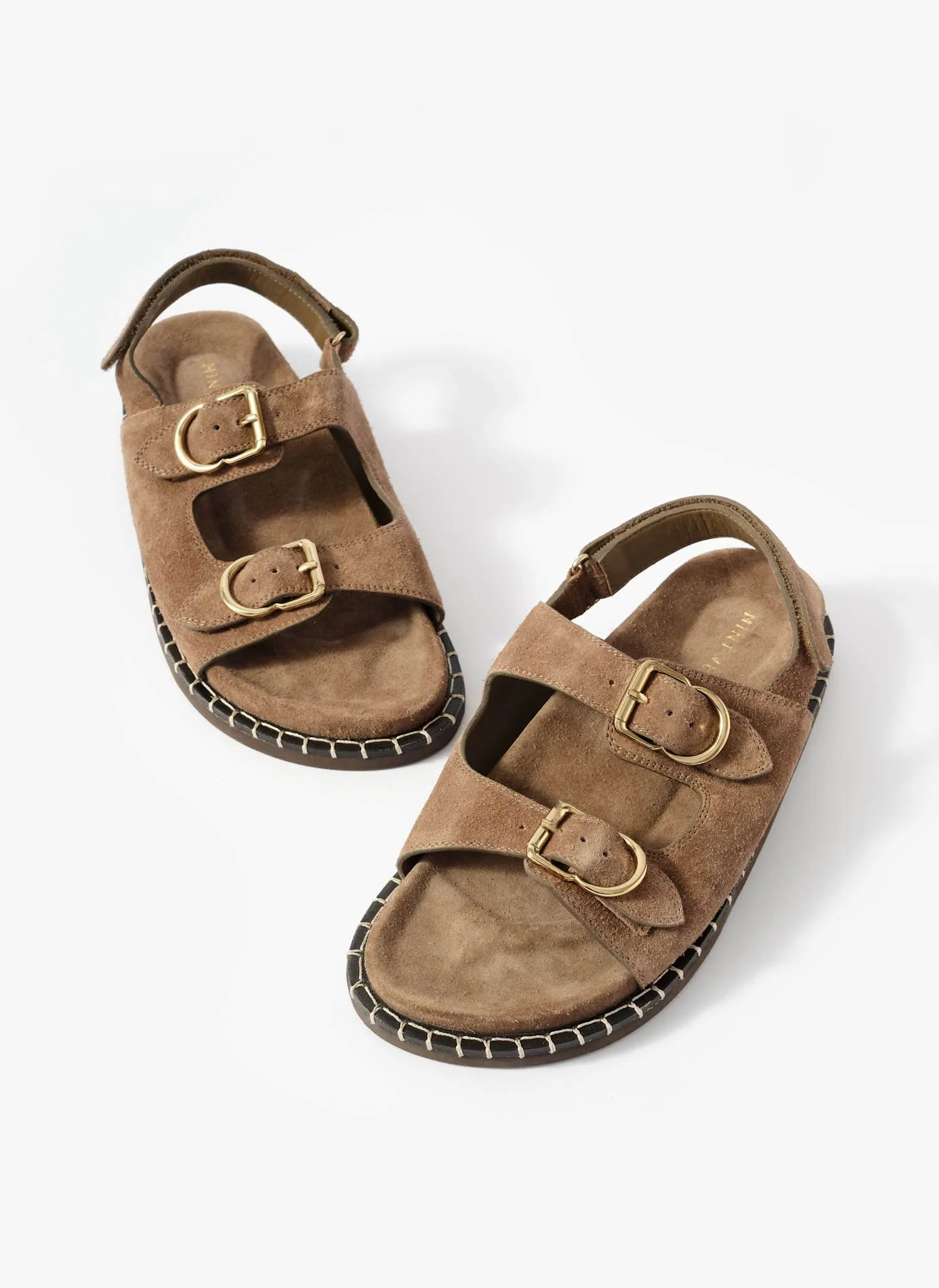 Aria Brown Suede Double Buckle Sandals sold by Mint Velvet product image thumbnail 5