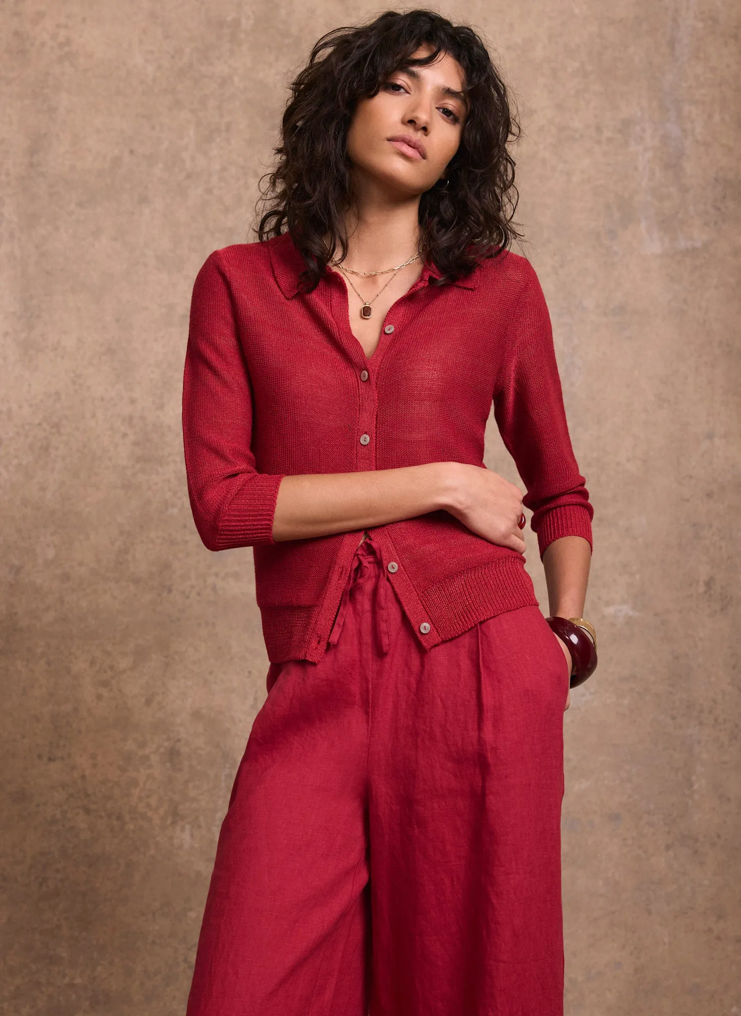 Red Metallic Knit Top sold by Mint Velvet product image thumbnail 2