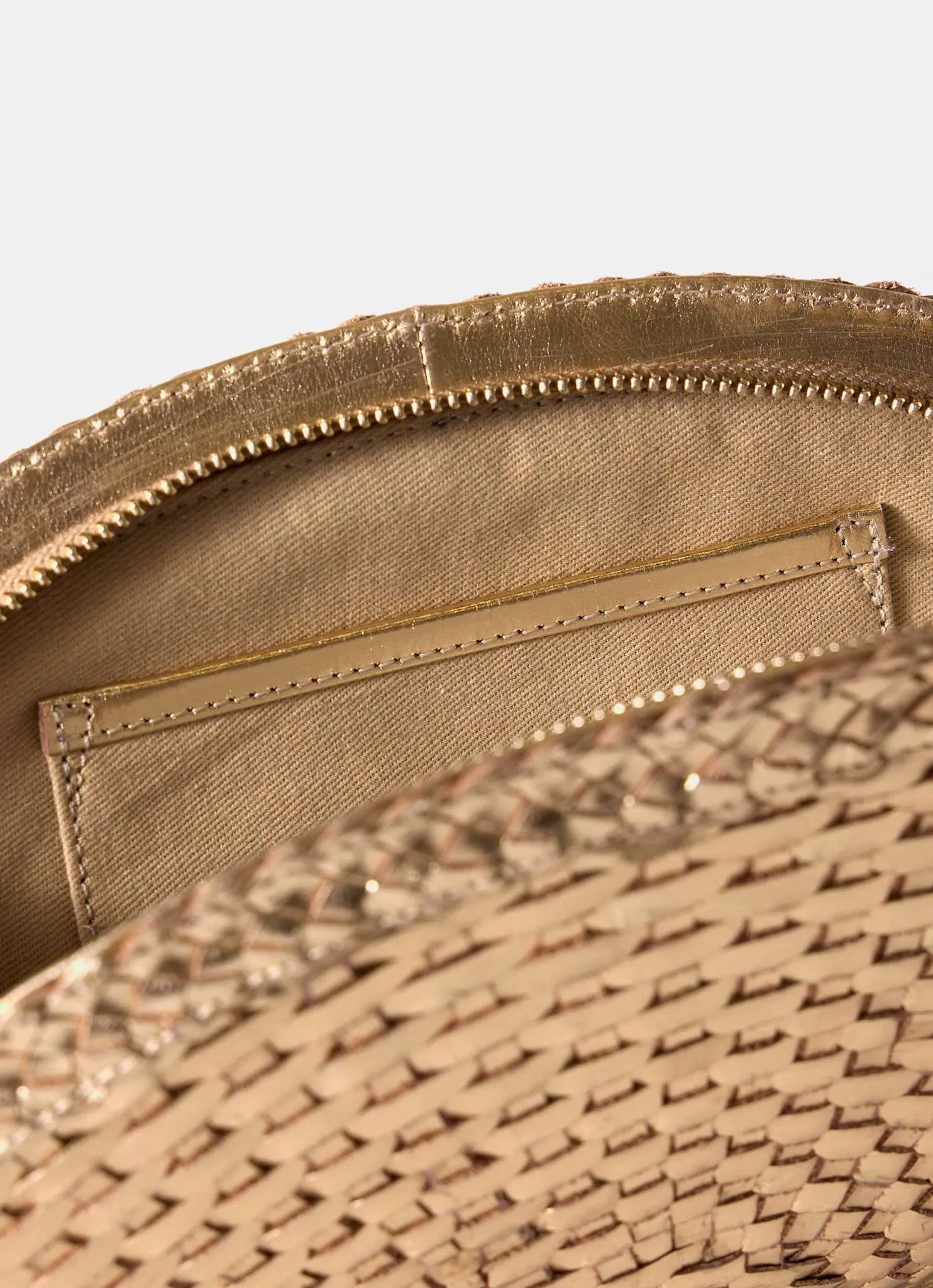 Bea Gold Leather Woven Clutch sold by Mint Velvet product image thumbnail 4