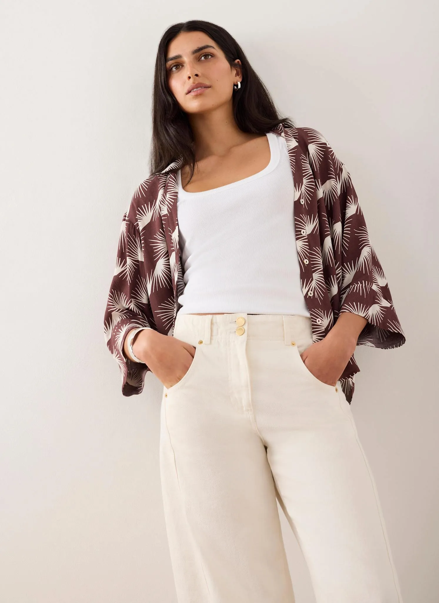 Burgundy Graphic Print Shirt sold by Mint Velvet product image thumbnail 4