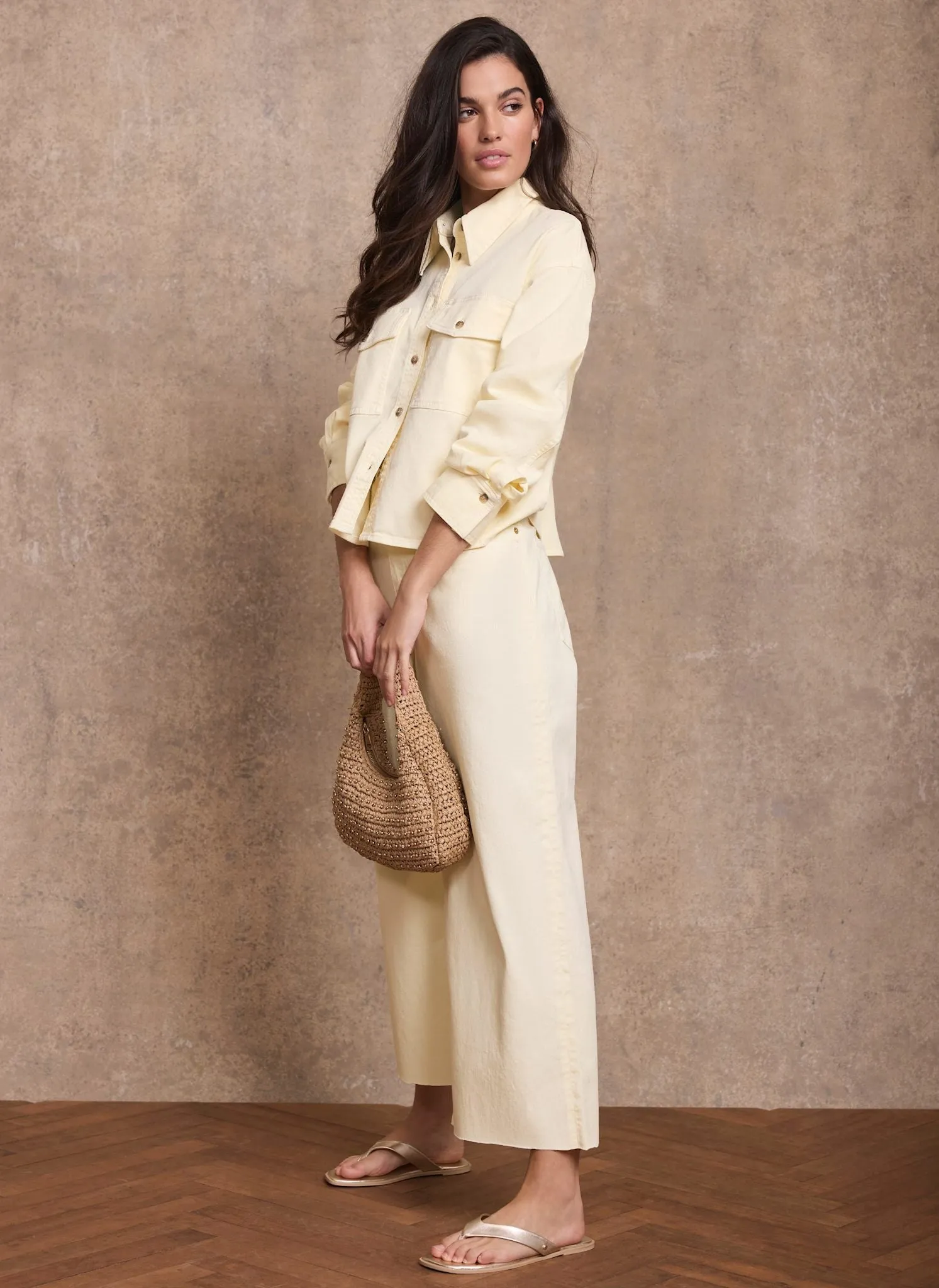 Yellow Ankle Wide Leg Jeans sold by Mint Velvet product image thumbnail 3