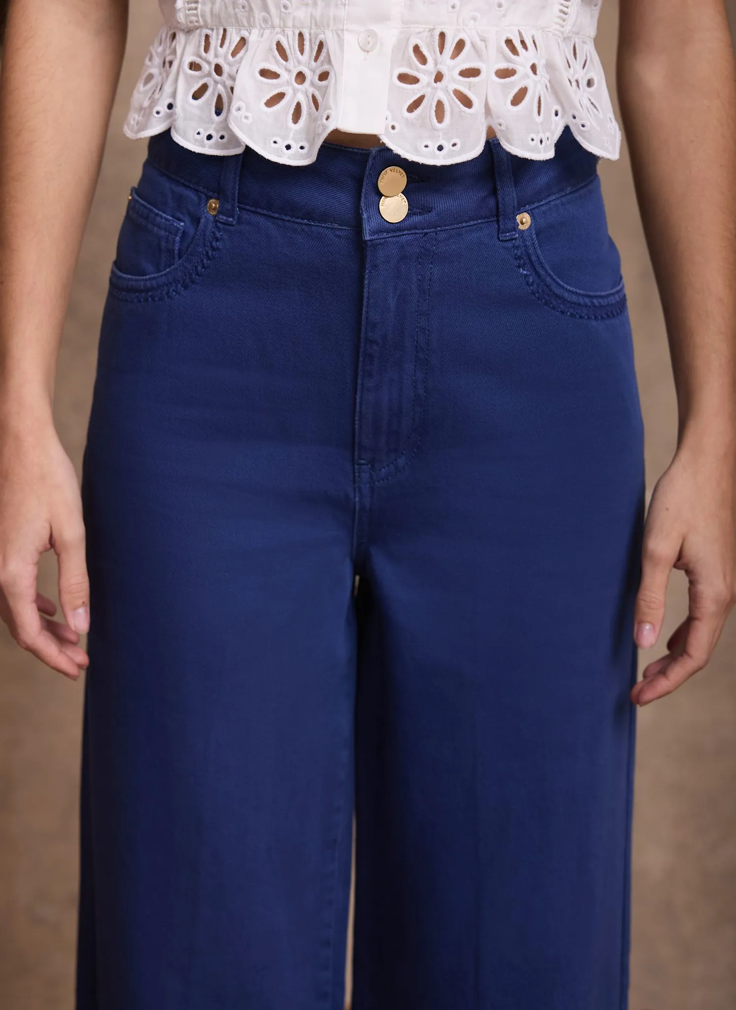 Blue Washed Refined Wide Jeans sold by Mint Velvet product image thumbnail 4