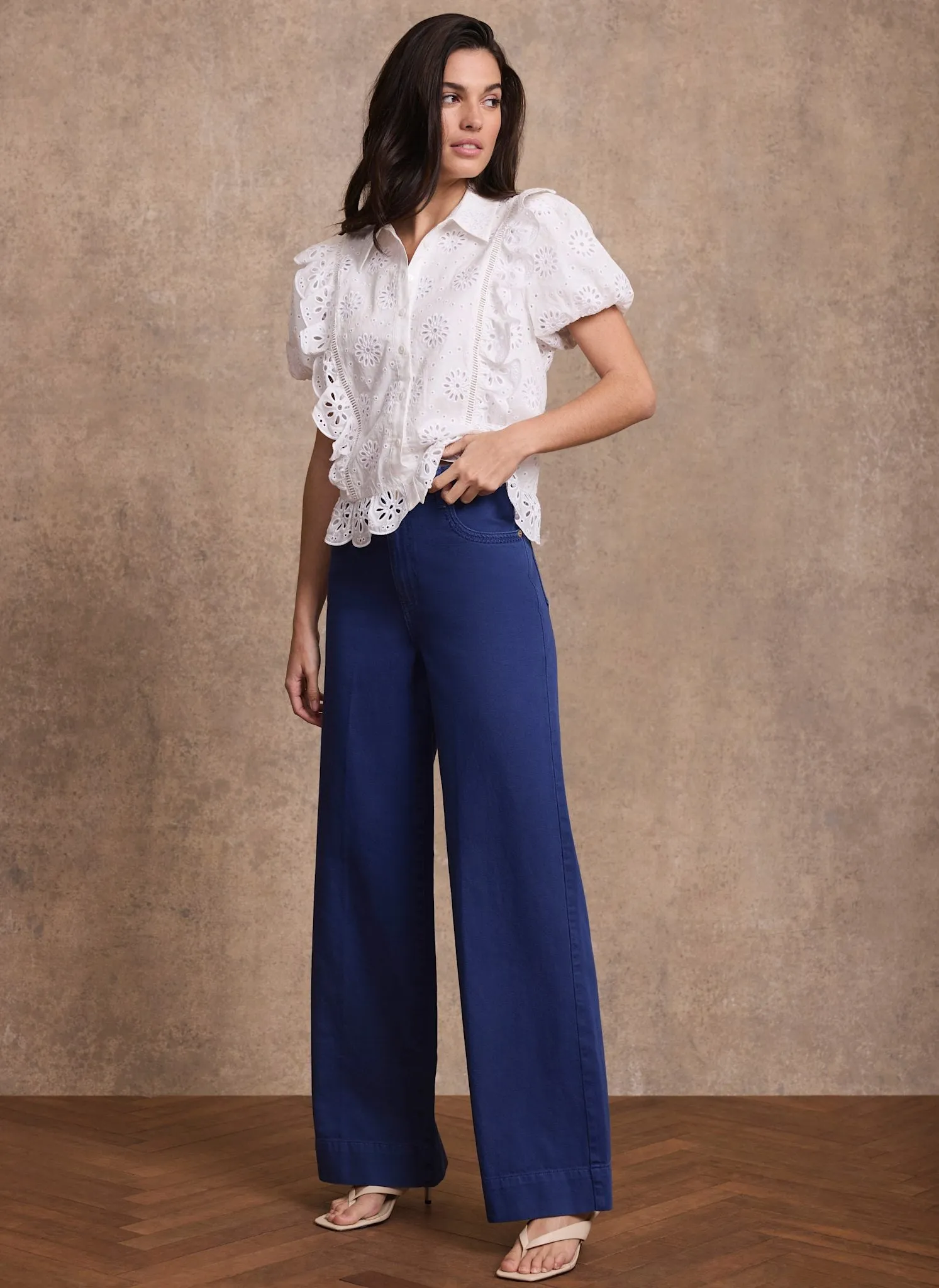 Blue Washed Refined Wide Jeans sold by Mint Velvet product image thumbnail 2