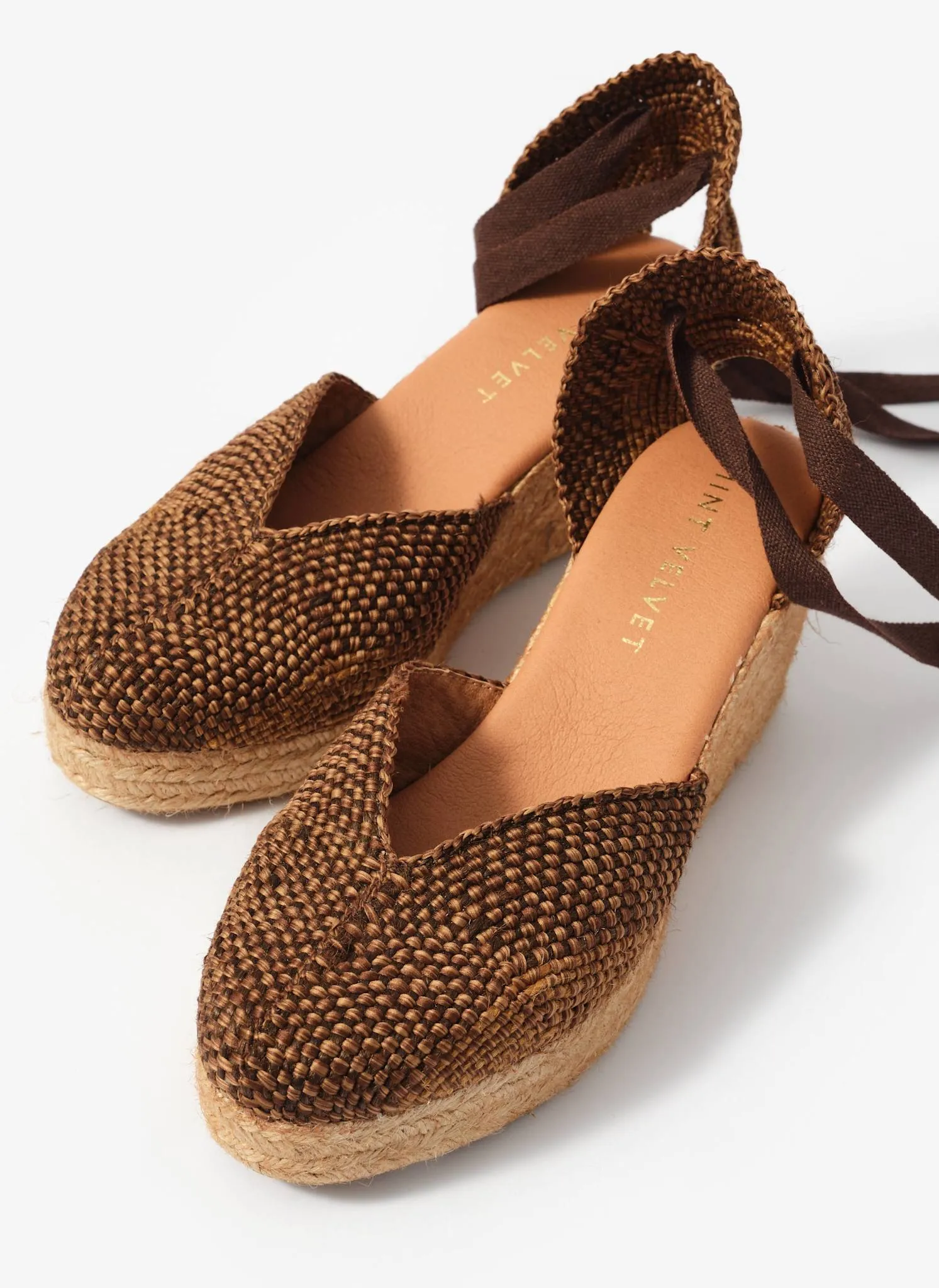 Amelia Brown Woven Espadrille Wedges sold by Mint Velvet product image thumbnail 5