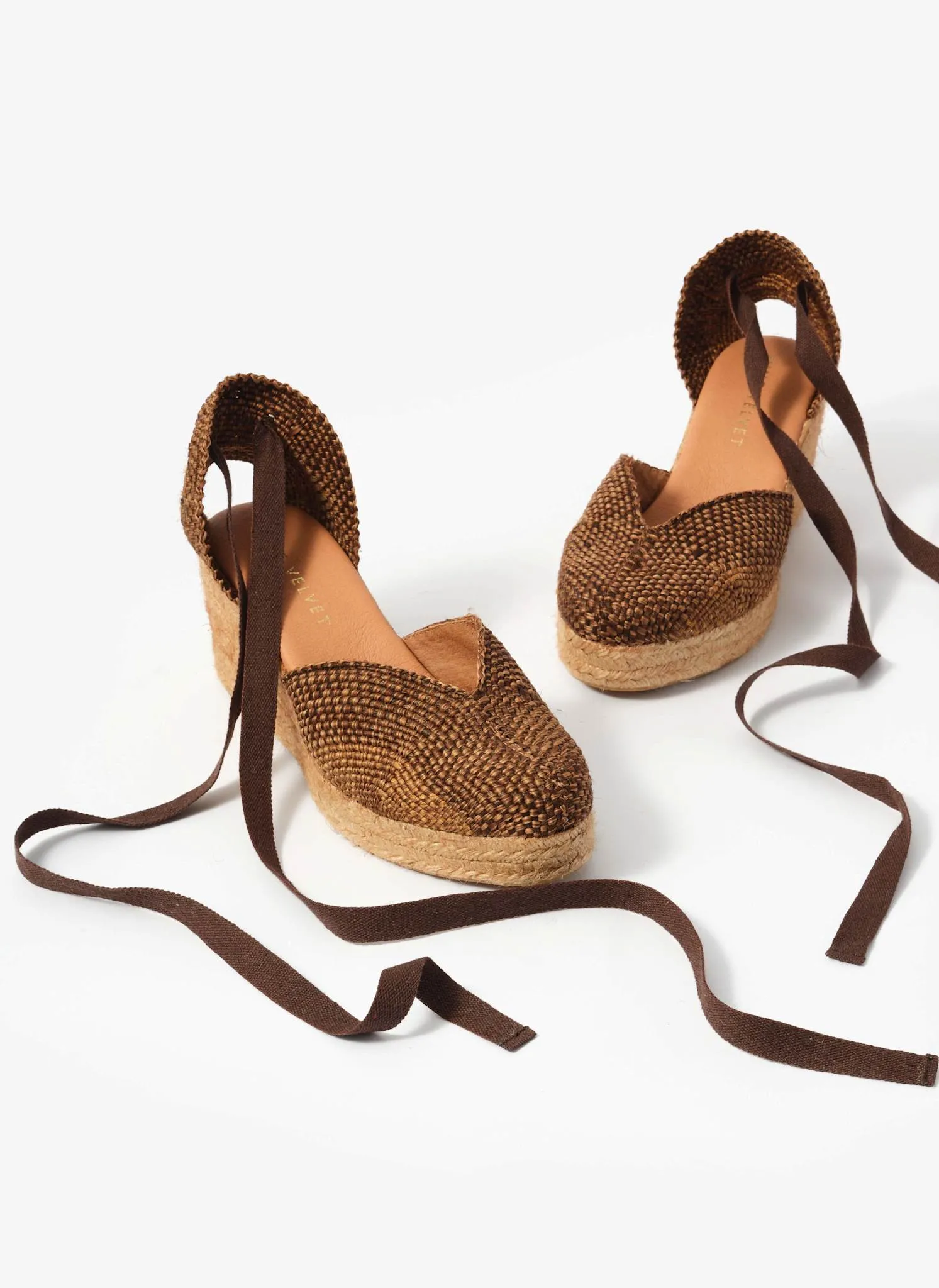 Amelia Brown Woven Espadrille Wedges sold by Mint Velvet product image thumbnail 4