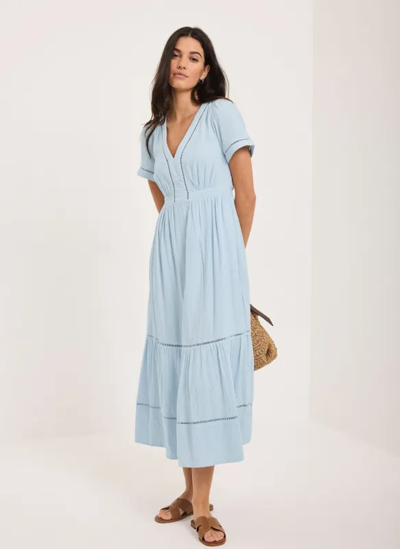 Blue Cotton Midi Dress sold by Mint Velvet
