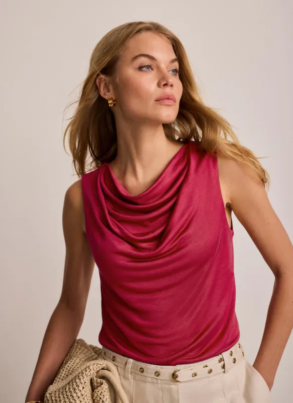 Red Drape Detail Top sold by Mint Velvet
