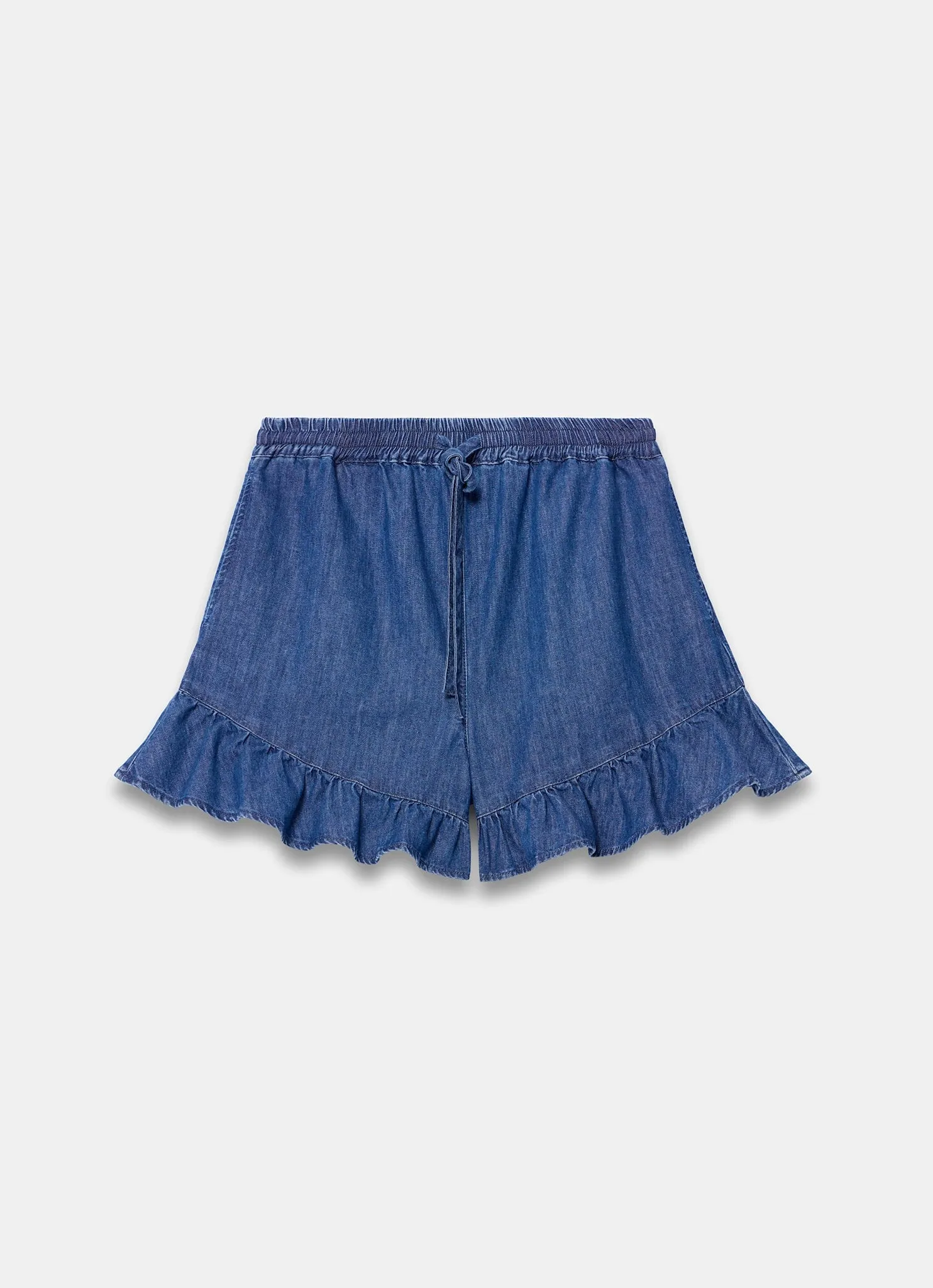 Mid Indigo Denim Ruffle Hem Shorts sold by Mint Velvet product image thumbnail 5