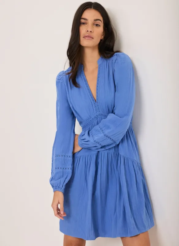 Blue Cotton Mini Dress sold by Mint Velvet