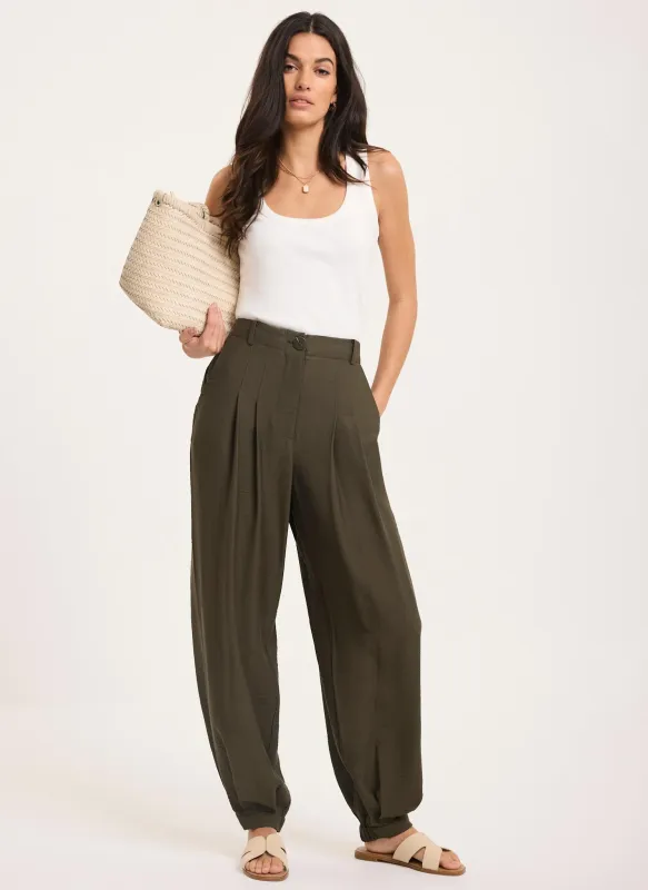 Khaki Soft Balloon Trousers sold by Mint Velvet