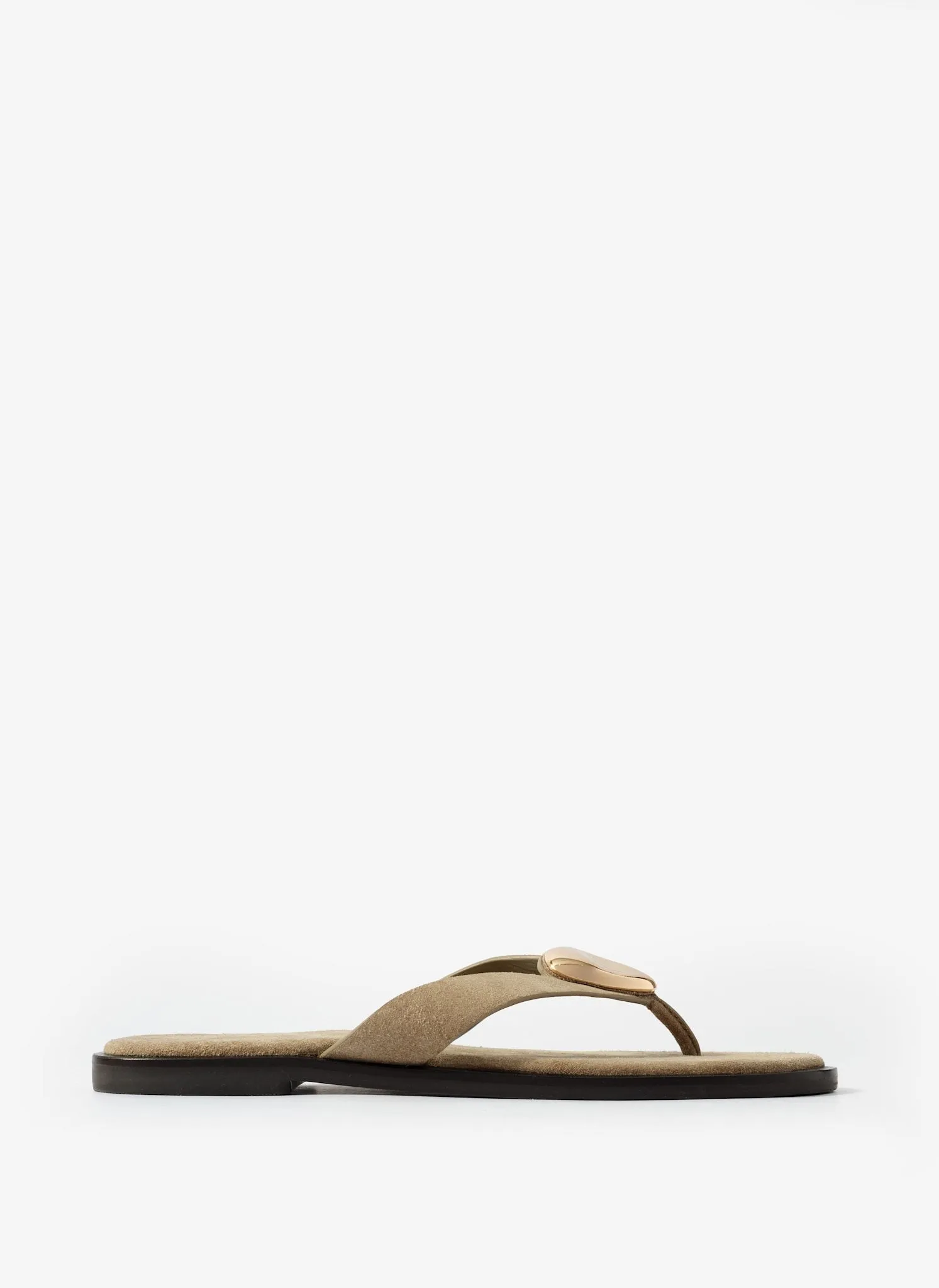 Nova Khaki Suede Flip Flop Sandals sold by Mint Velvet