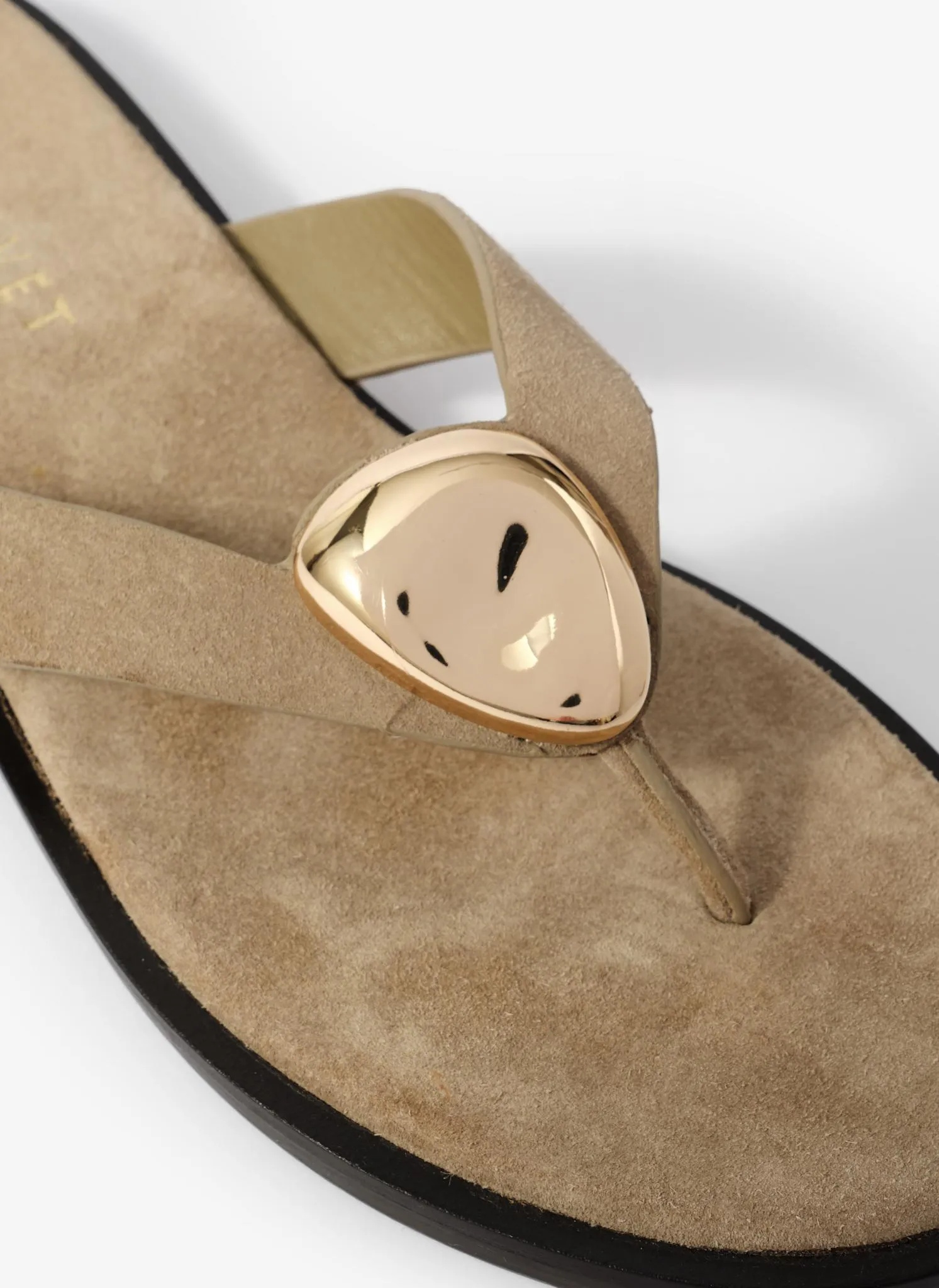 Nova Khaki Suede Flip Flop Sandals sold by Mint Velvet product image thumbnail 4