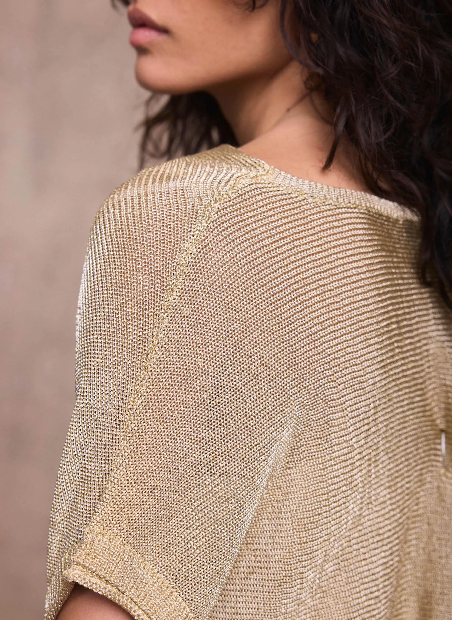 Gold Metallic Knit Top sold by Mint Velvet product image thumbnail 4
