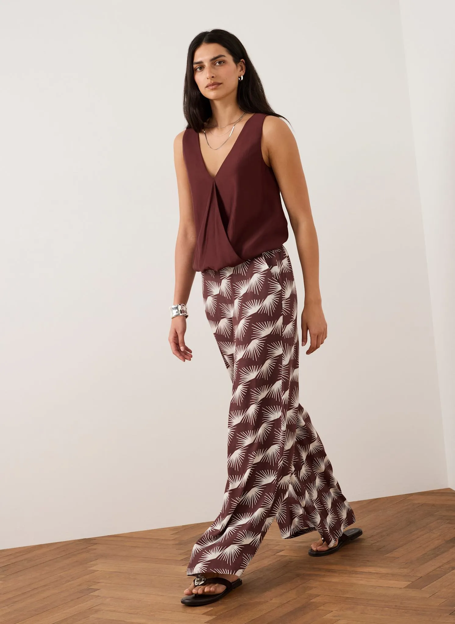 Burgundy Gathered Cami Top sold by Mint Velvet product image thumbnail 5