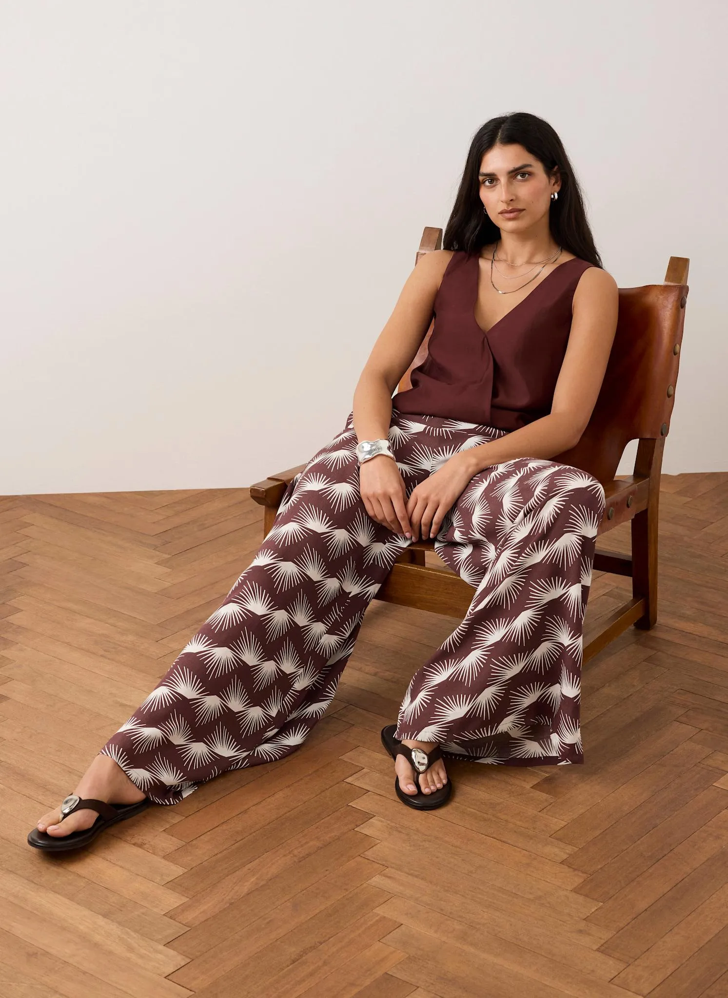 Burgundy Gathered Cami Top sold by Mint Velvet product image thumbnail 3