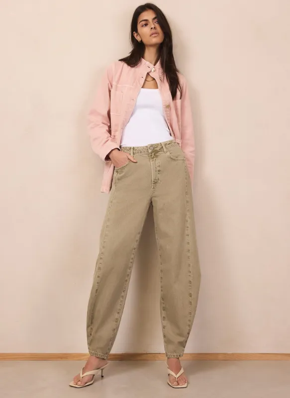 Khaki Balloon Popper Jeans sold by Mint Velvet