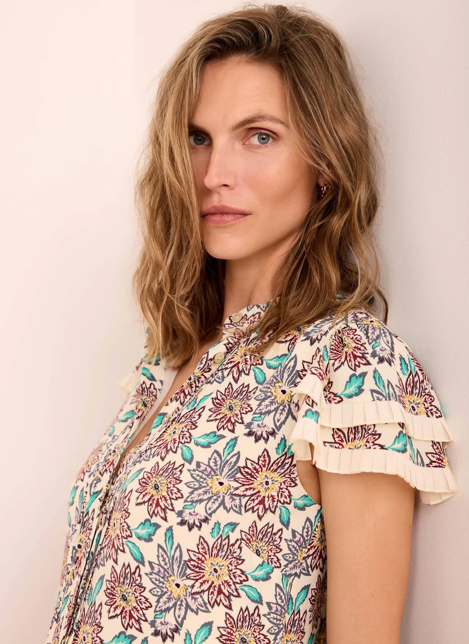 Cream Floral Print Mini Dress sold by Mint Velvet product image thumbnail 5