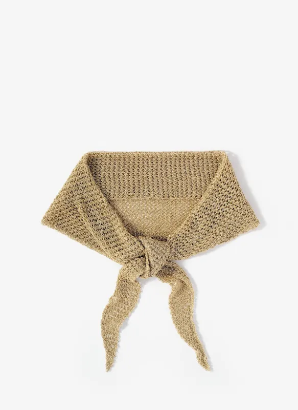 Gold Metallic Mini Triangle Neck Scarf made by Mint Velvet