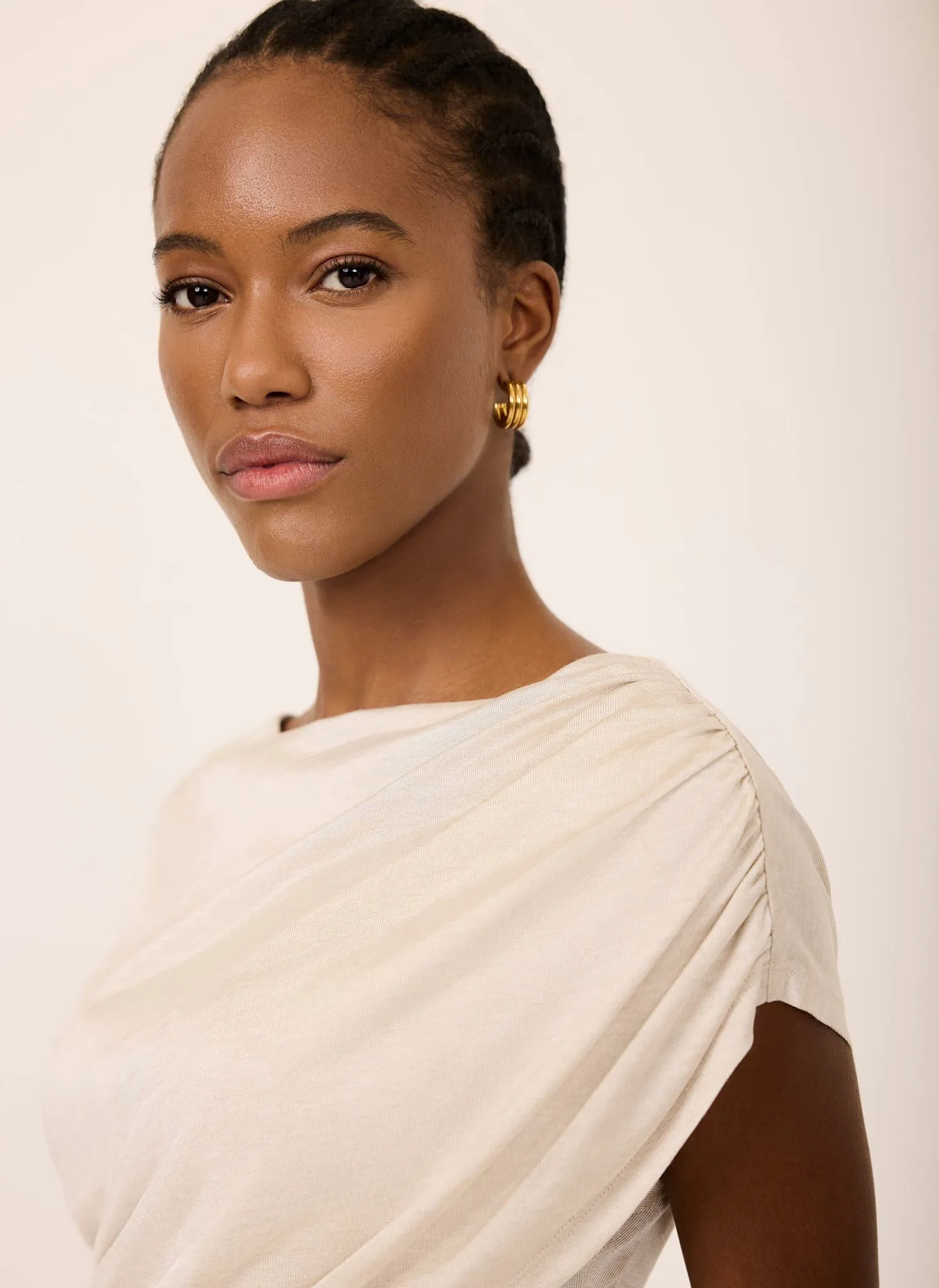 Neutral Drape Detail Top sold by Mint Velvet product image thumbnail 4