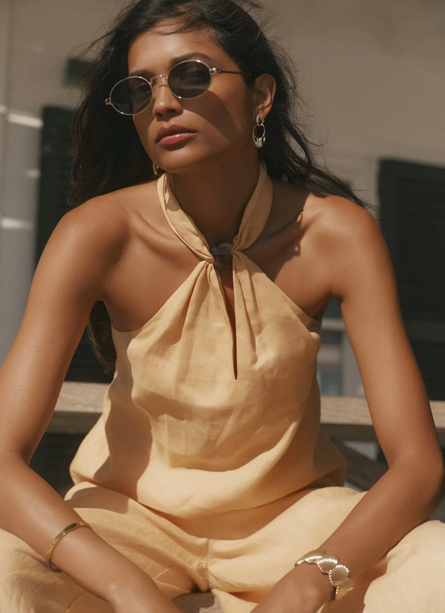 Yellow Linen Halter Top sold by Mint Velvet product image thumbnail 2