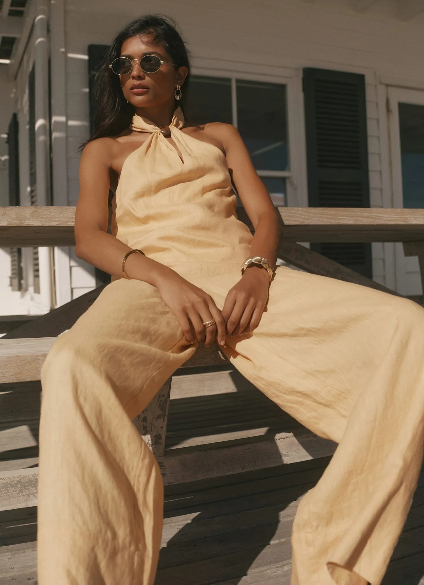 Yellow Linen Halter Top sold by Mint Velvet product image thumbnail 5