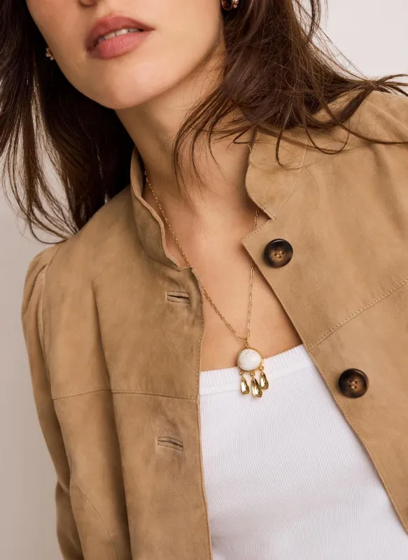 Gold Tone Drop Pendant Necklace made by Mint Velvet