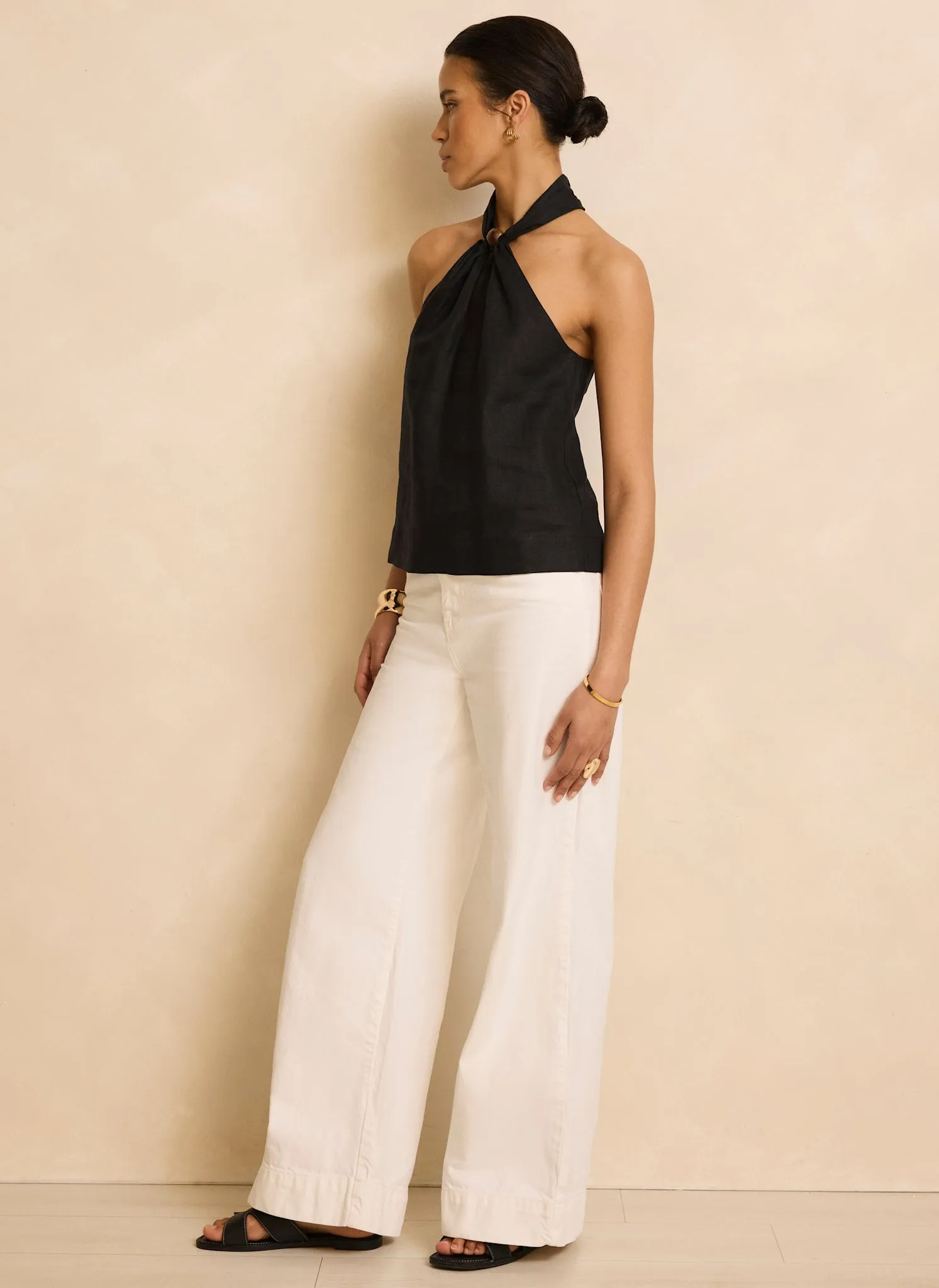 Black Linen Halter Top sold by Mint Velvet product image thumbnail 5