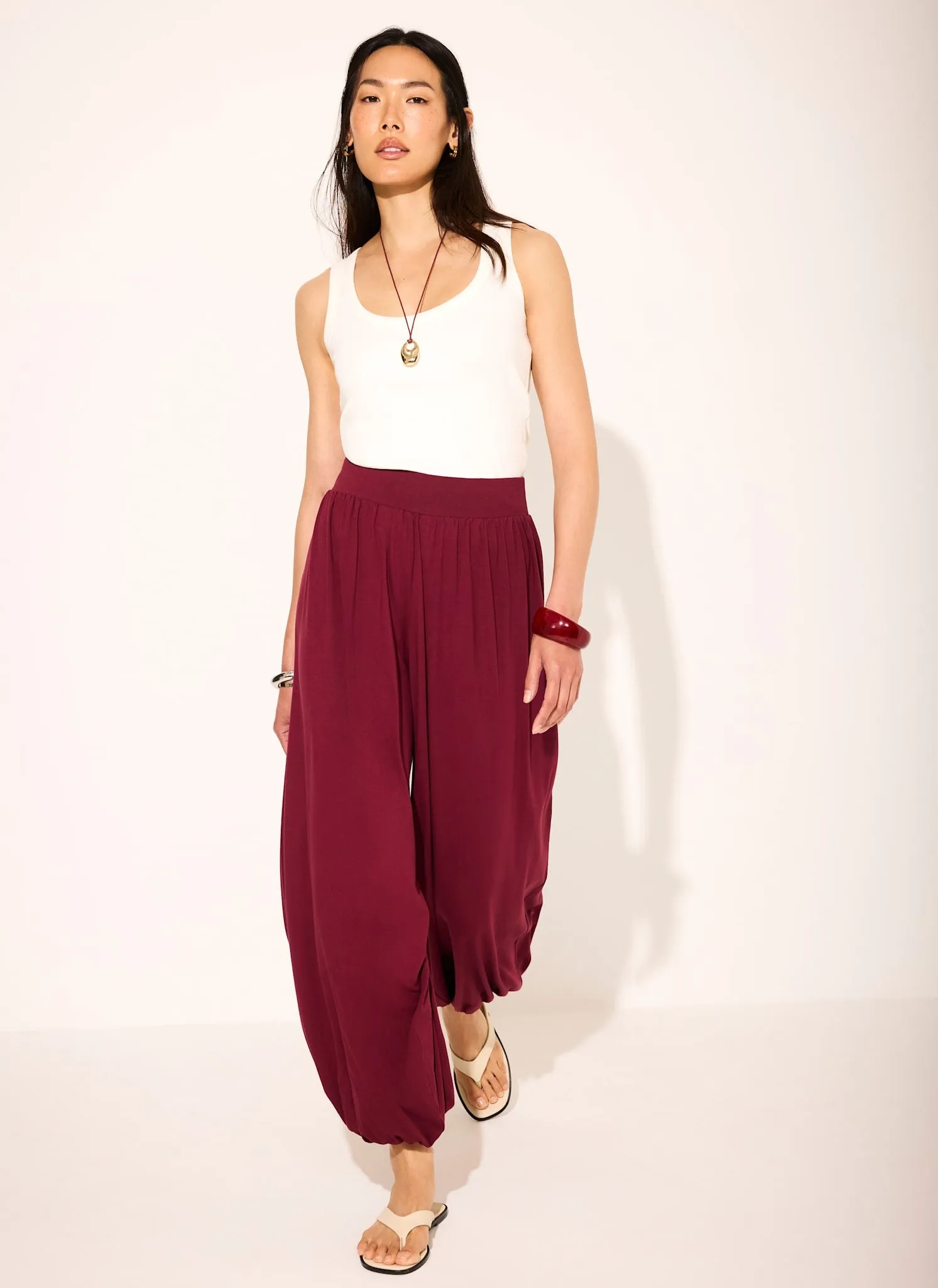 Red Jersey Balloon Trousers sold by Mint Velvet product image thumbnail 3