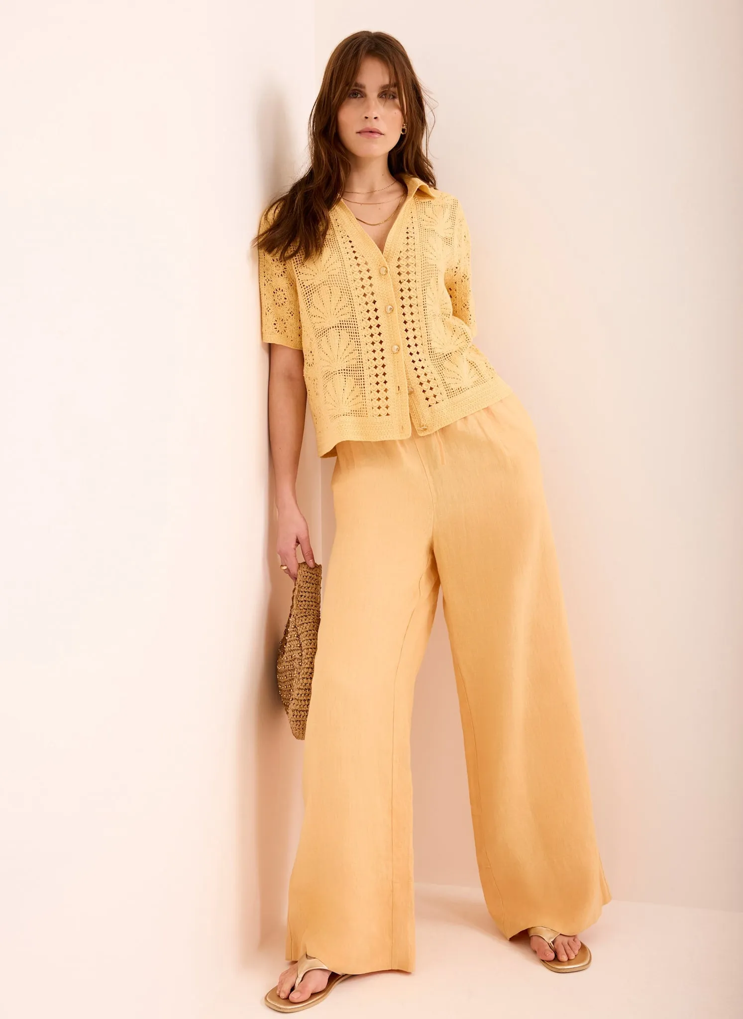 Yellow Crochet Shell Shirt sold by Mint Velvet product image thumbnail 4