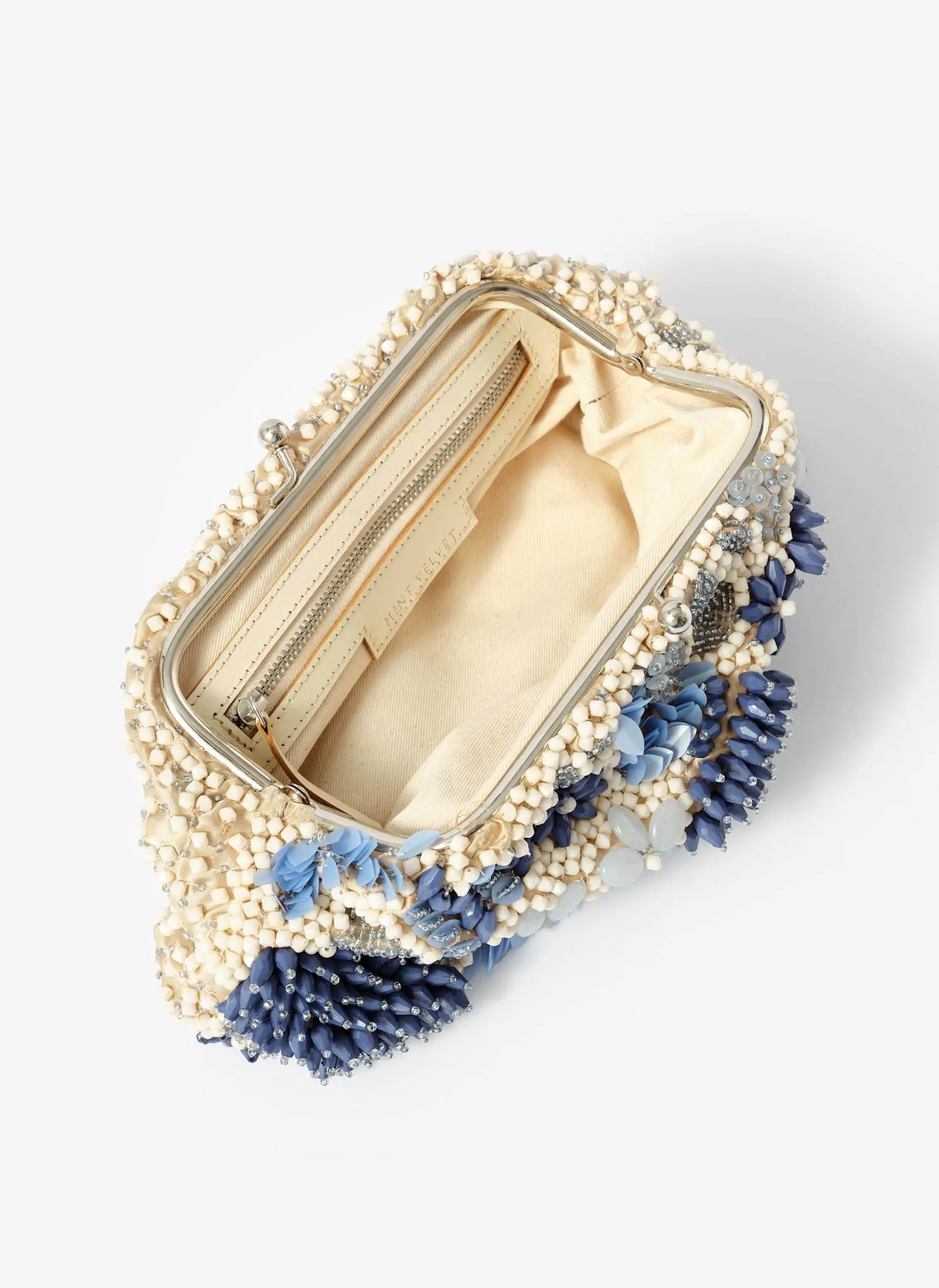 Ari Blue Beaded Clutch Bag sold by Mint Velvet product image thumbnail 5