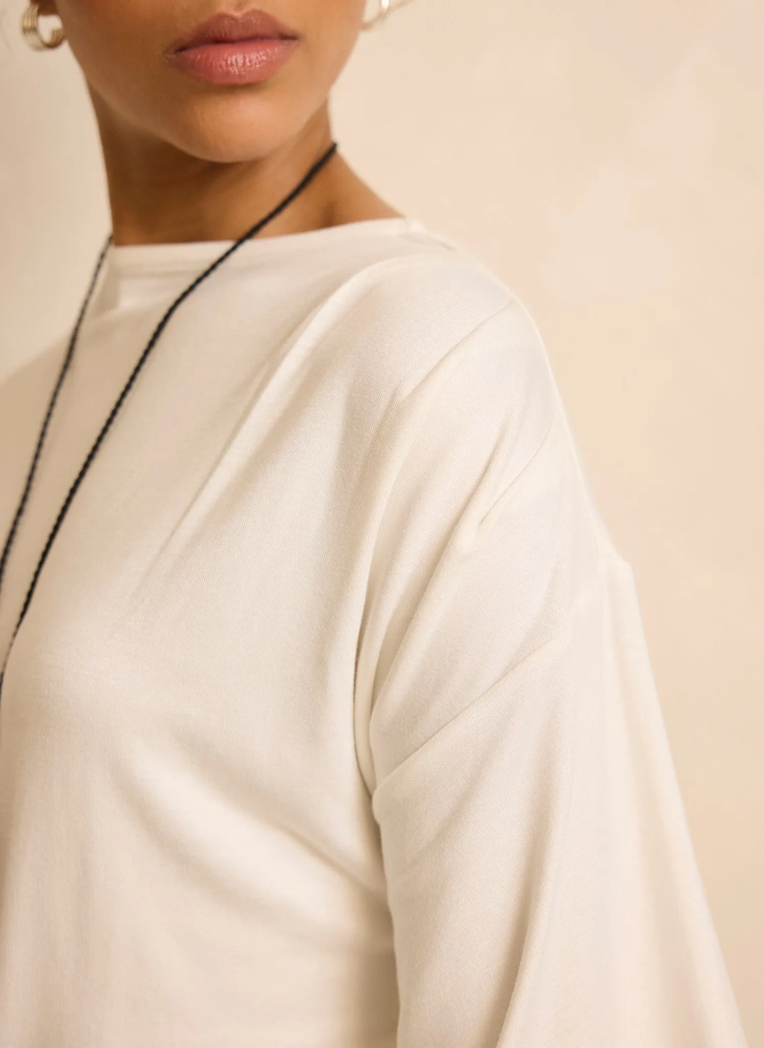 Cream Draped Asymmetric Top sold by Mint Velvet product image thumbnail 4