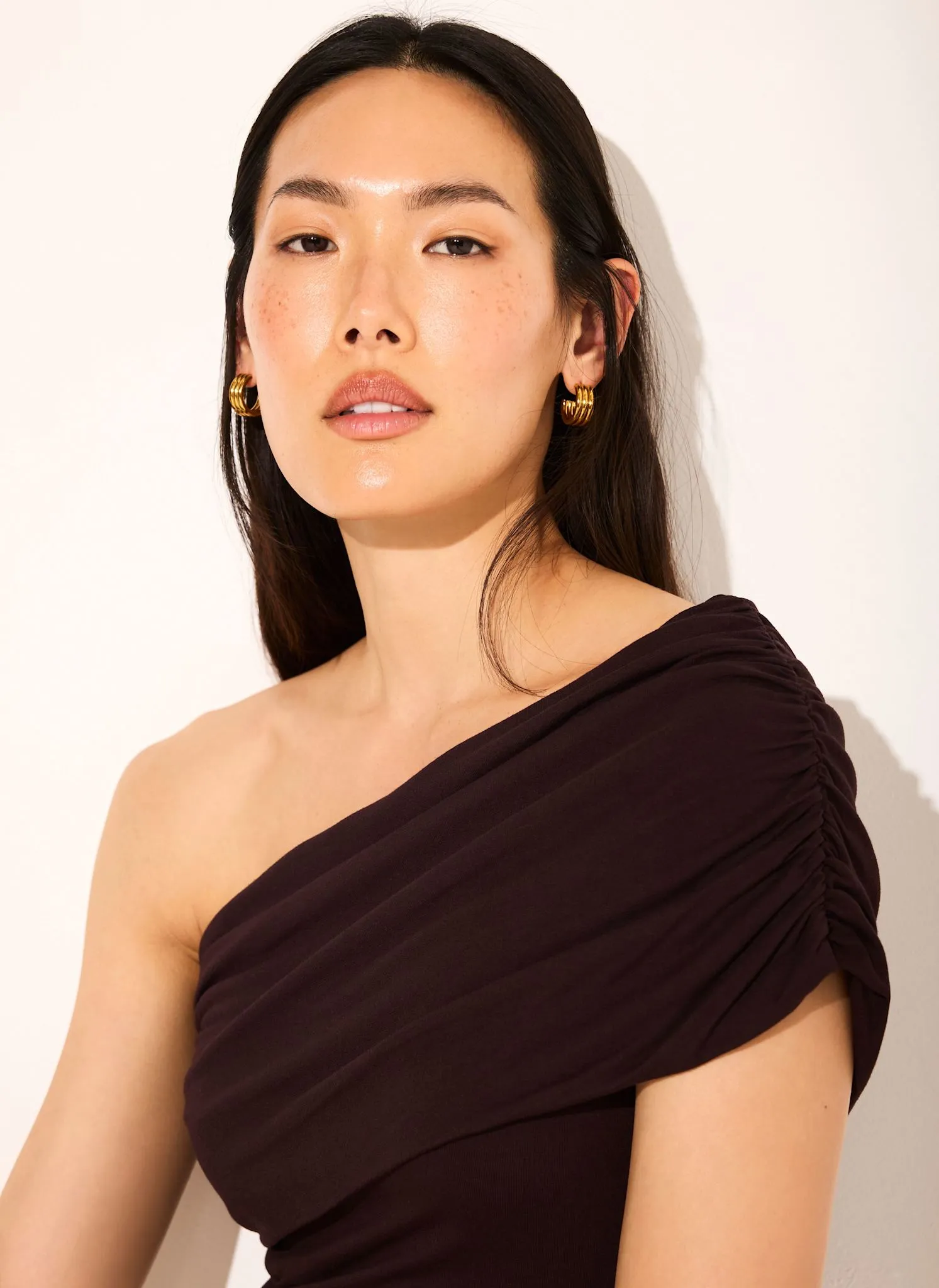 Brown One Shoulder Drape Top sold by Mint Velvet product image thumbnail 4