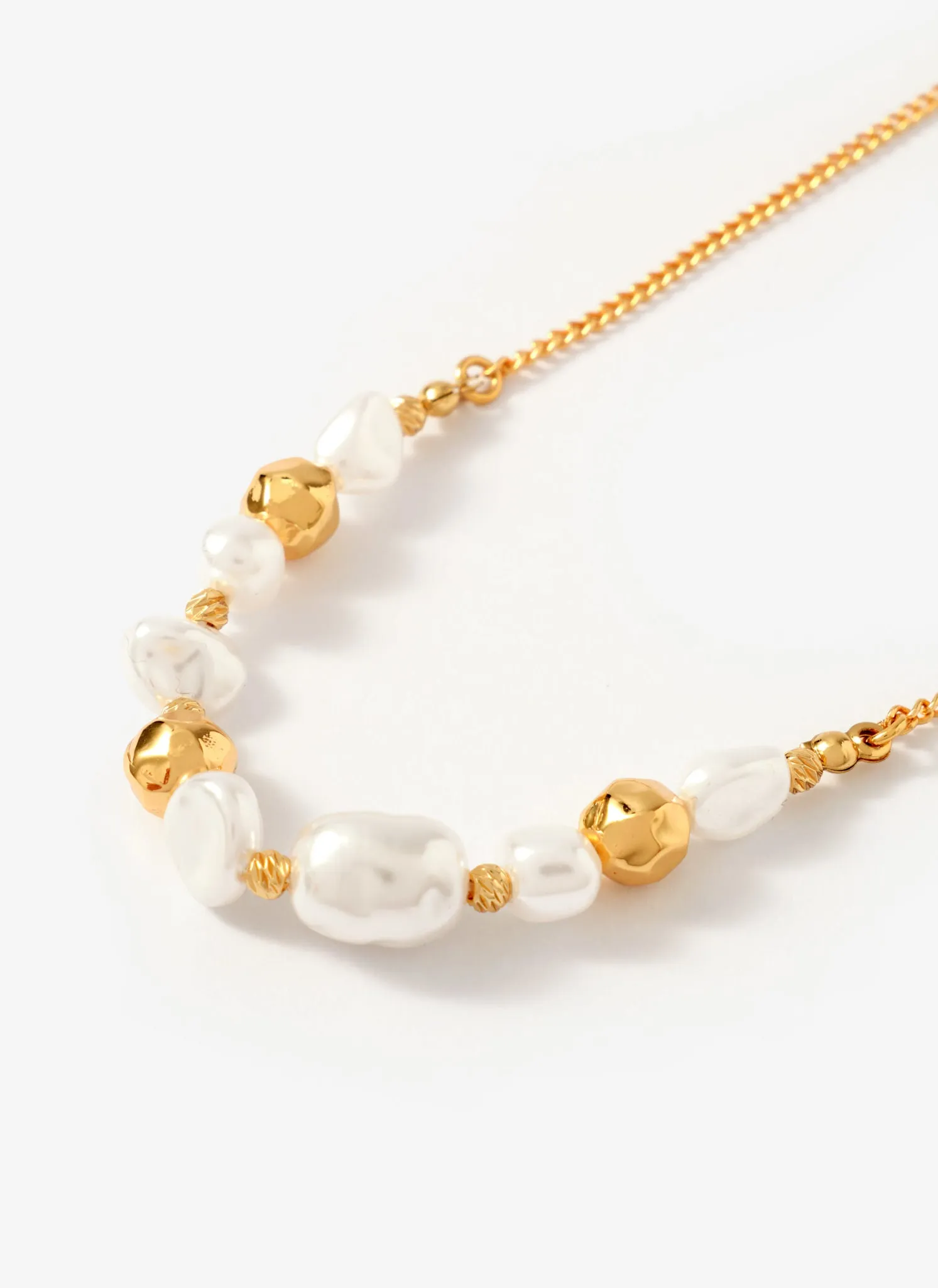 Gold Tone Pearl Long Necklace sold by Mint Velvet product image thumbnail 3