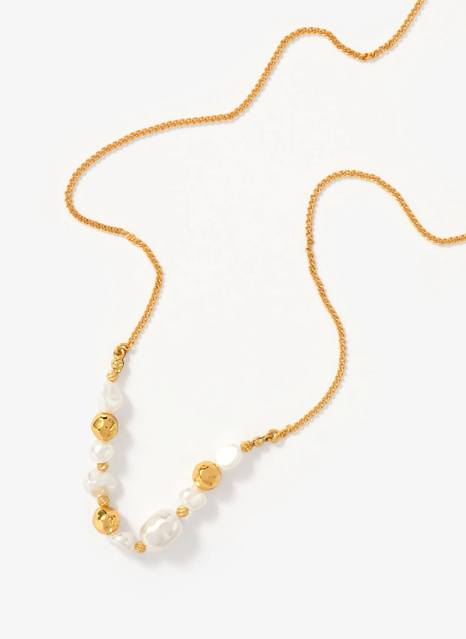 Gold Tone Pearl Long Necklace sold by Mint Velvet product image thumbnail 4