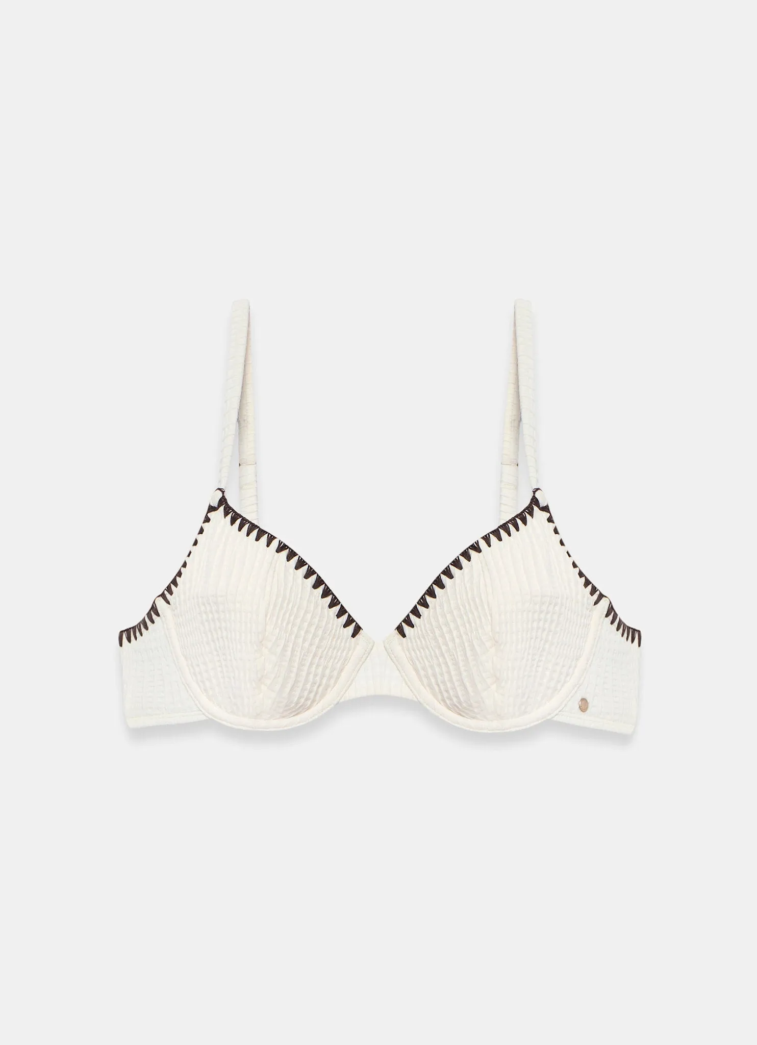 Cream Whipstitch Waffle Bikini Top sold by Mint Velvet product image thumbnail 5