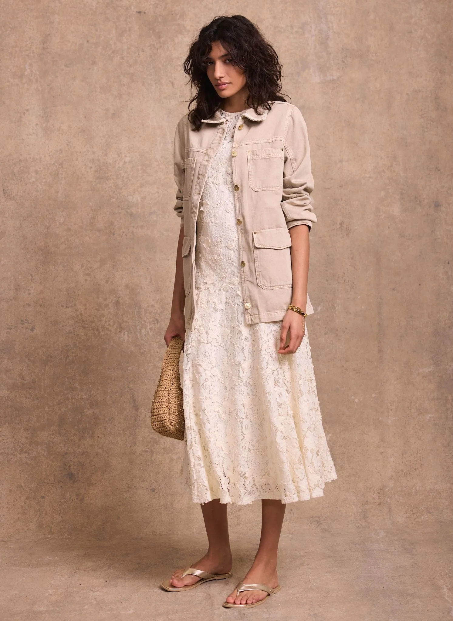 Cream Lace Midi Dress sold by Mint Velvet product image thumbnail 4