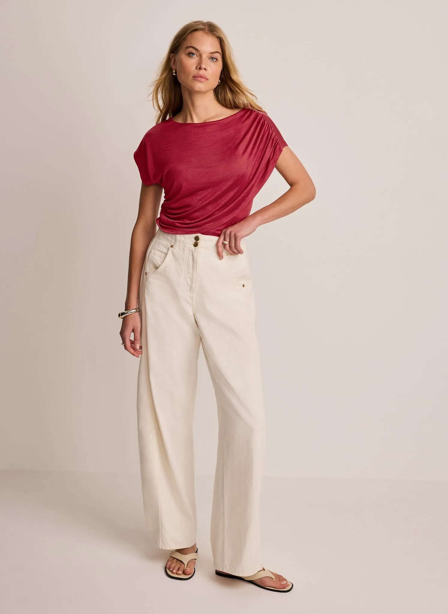 Red Drape Detail Top sold by Mint Velvet product image thumbnail 4
