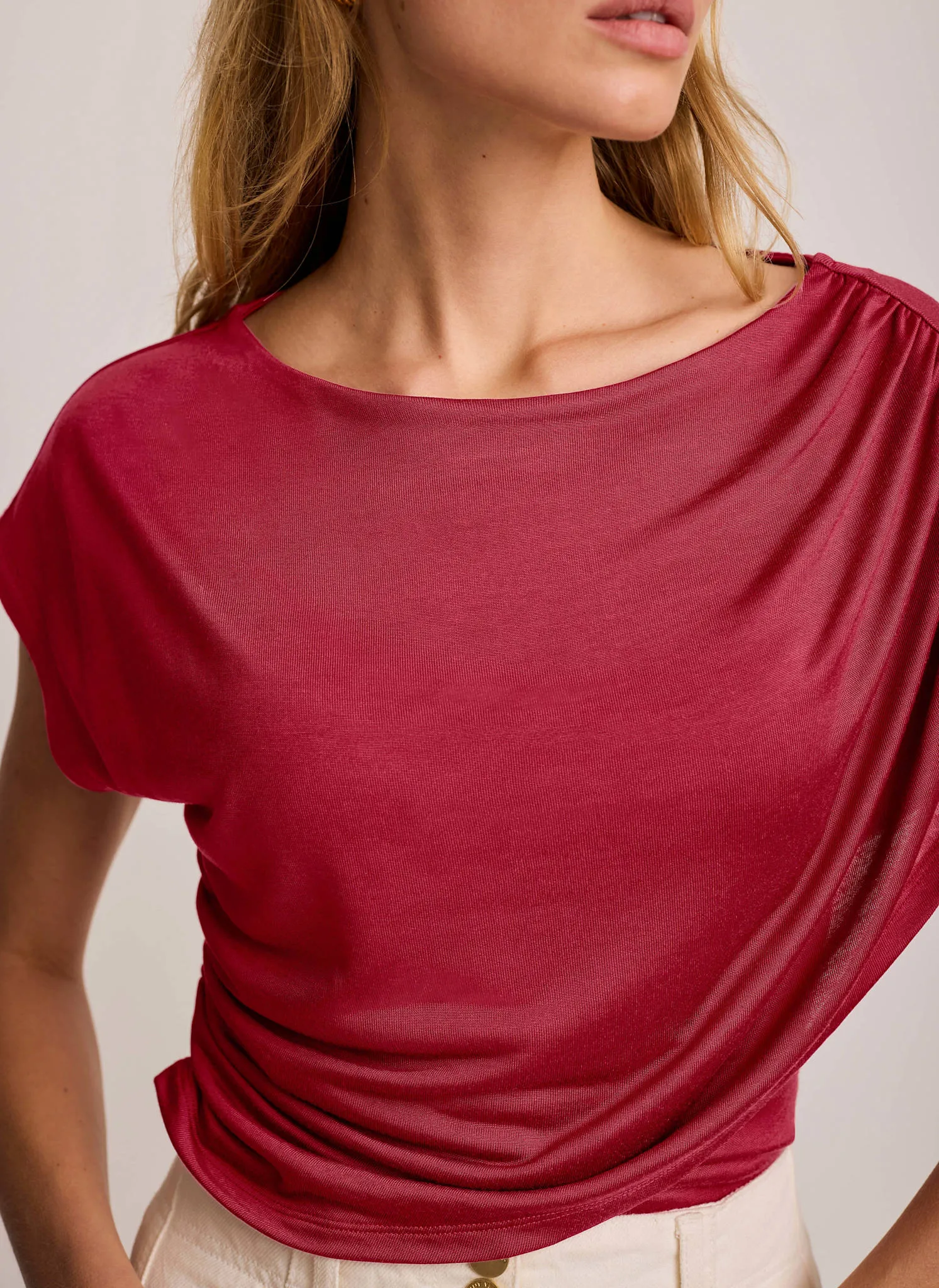 Red Drape Detail Top sold by Mint Velvet product image thumbnail 2