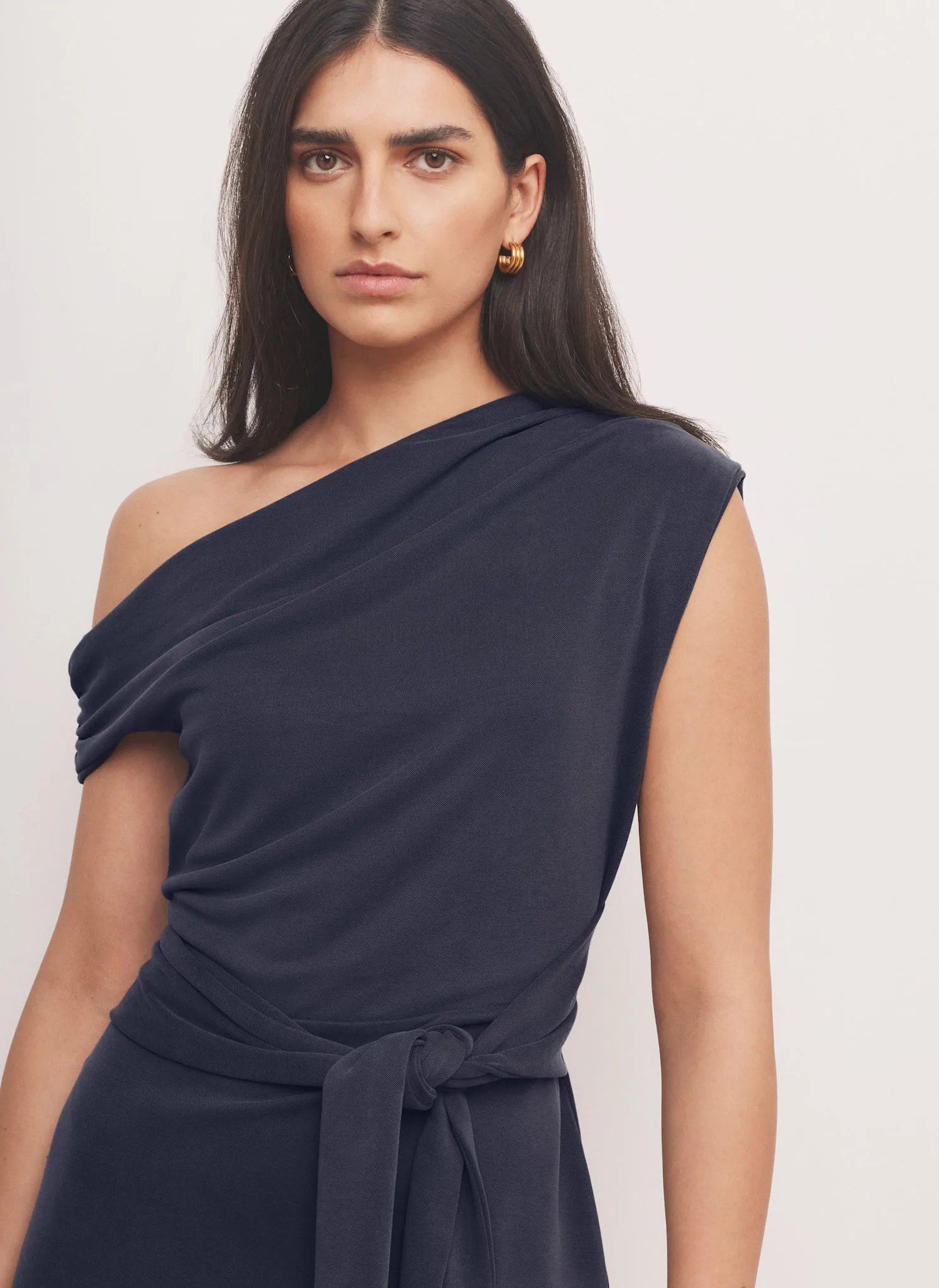 Navy Tie Detail Midi Dress sold by Mint Velvet product image thumbnail 5