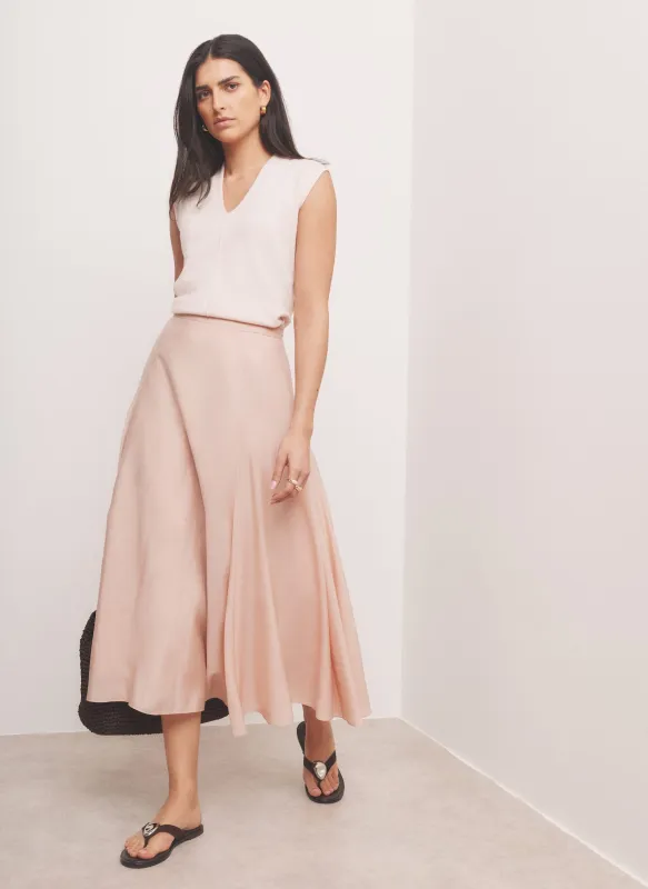 Pink Wool Blend Sleeveless Knit Top made by Mint Velvet