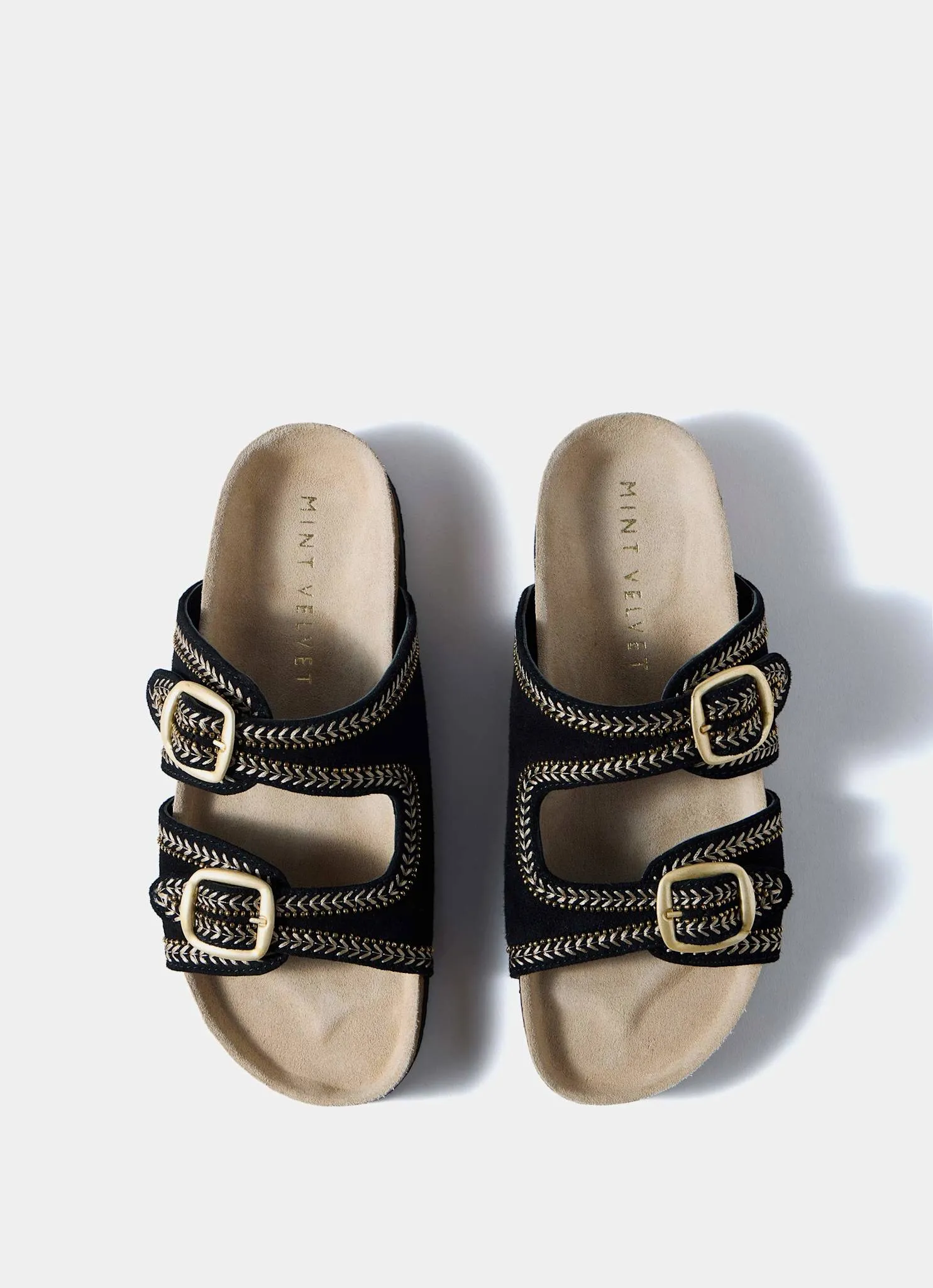 Ava Black Suede Beaded Sandals sold by Mint Velvet product image thumbnail 4