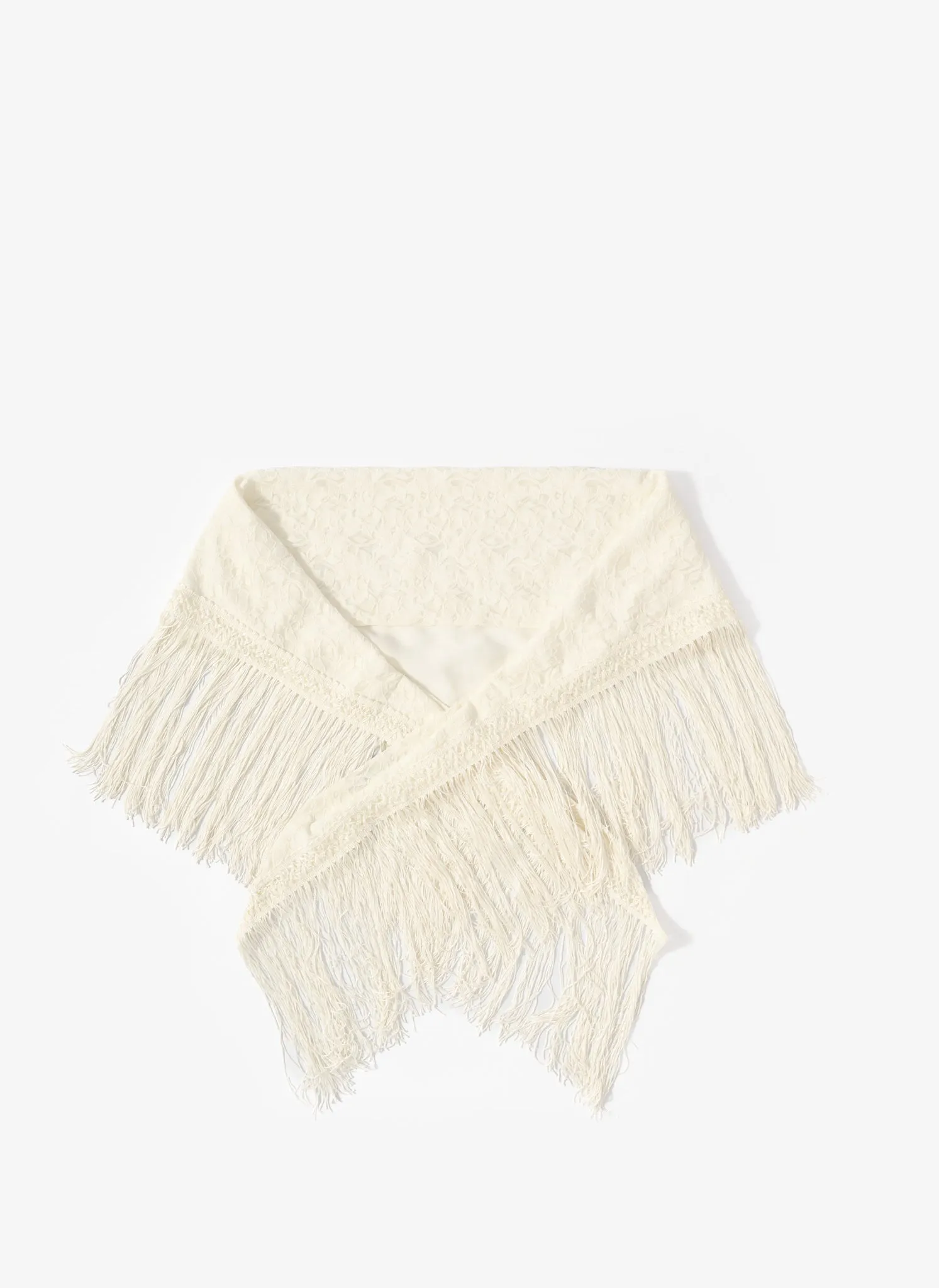 Cream Lace Fringe Cover Up Scarf sold by Mint Velvet product image thumbnail 3