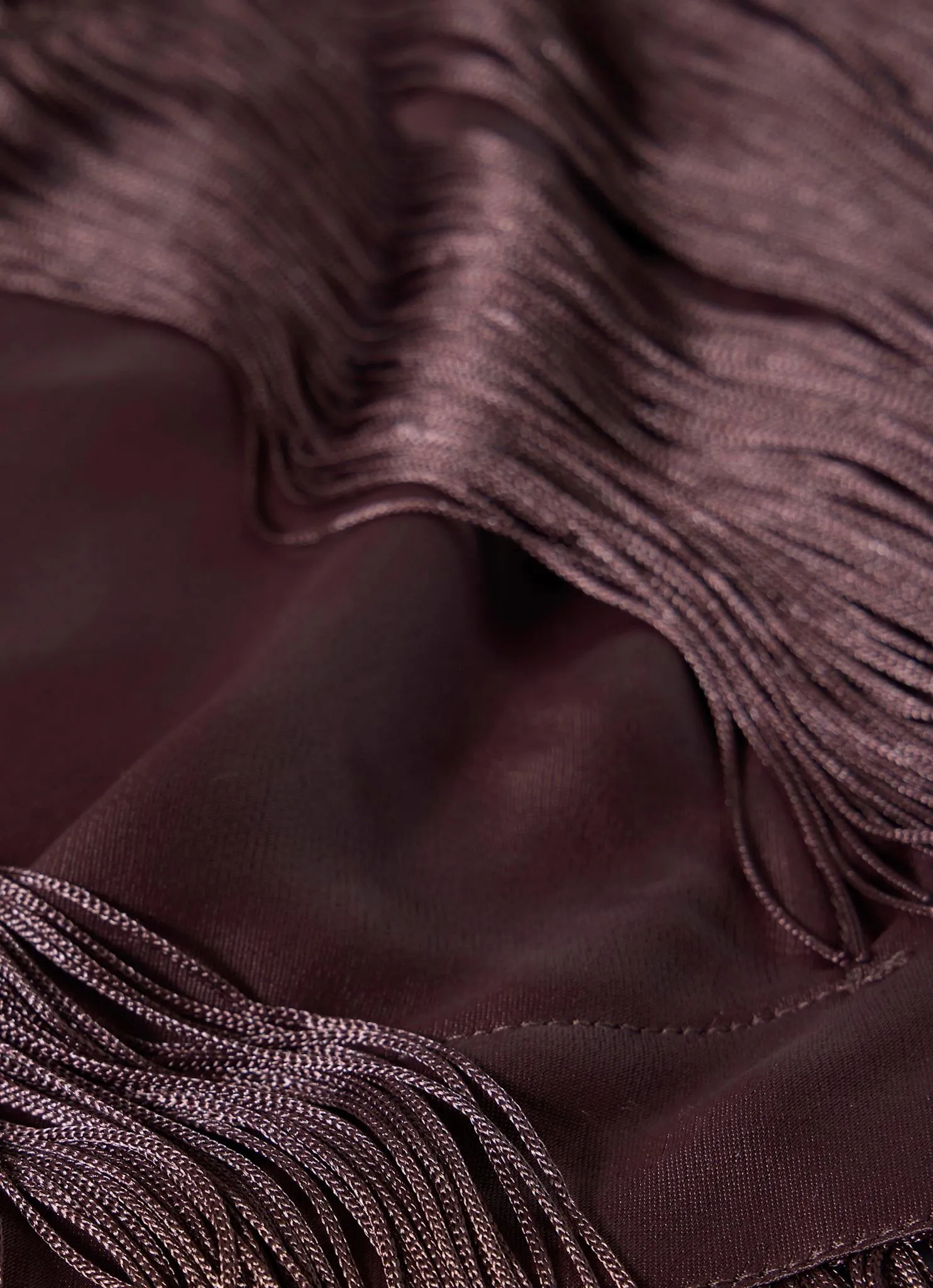 Brown Satin Fringe Waist Scarf sold by Mint Velvet product image thumbnail 4