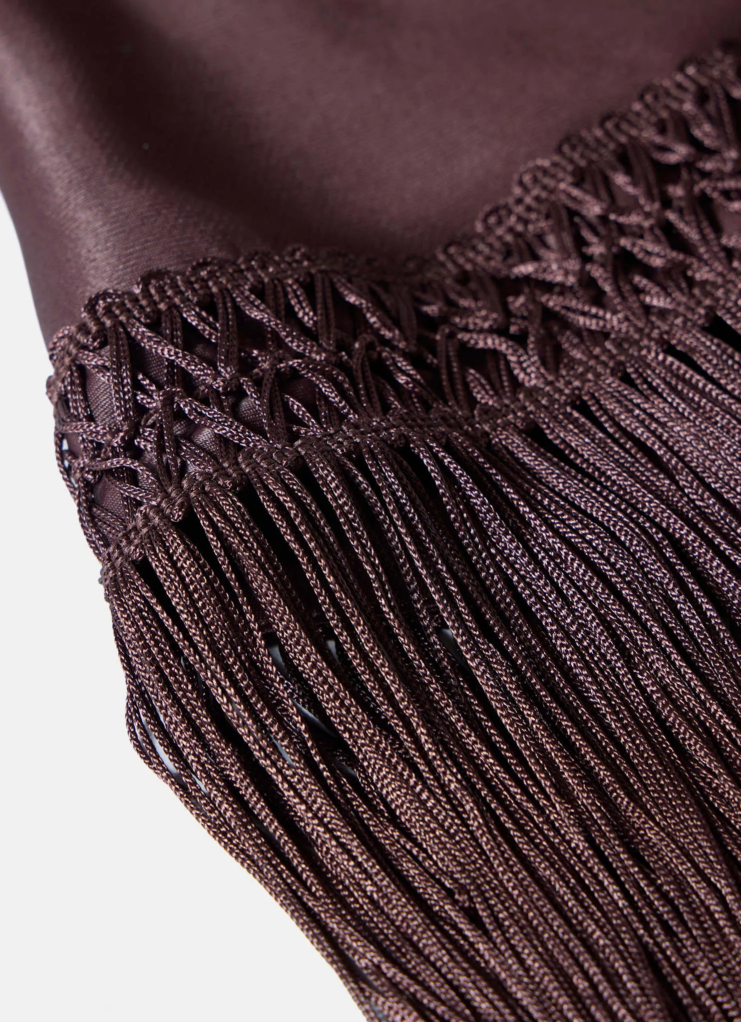 Brown Satin Fringe Waist Scarf sold by Mint Velvet product image thumbnail 5
