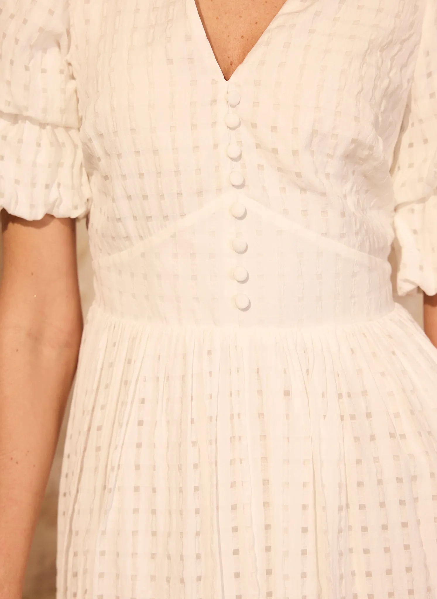 White Checked Midi Dress sold by Mint Velvet product image thumbnail 5